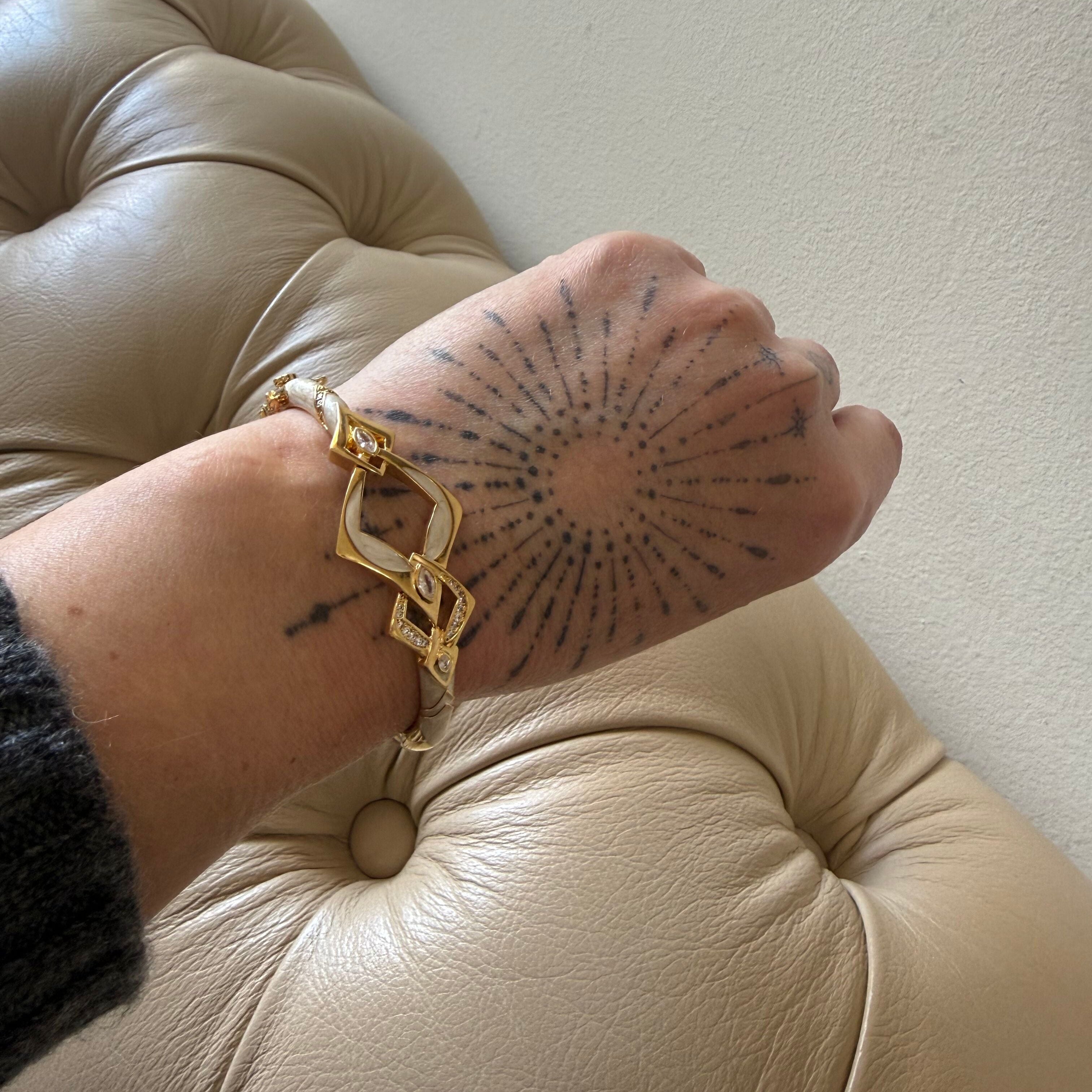 Lauren G Adams Enamel Crystal Bracelet