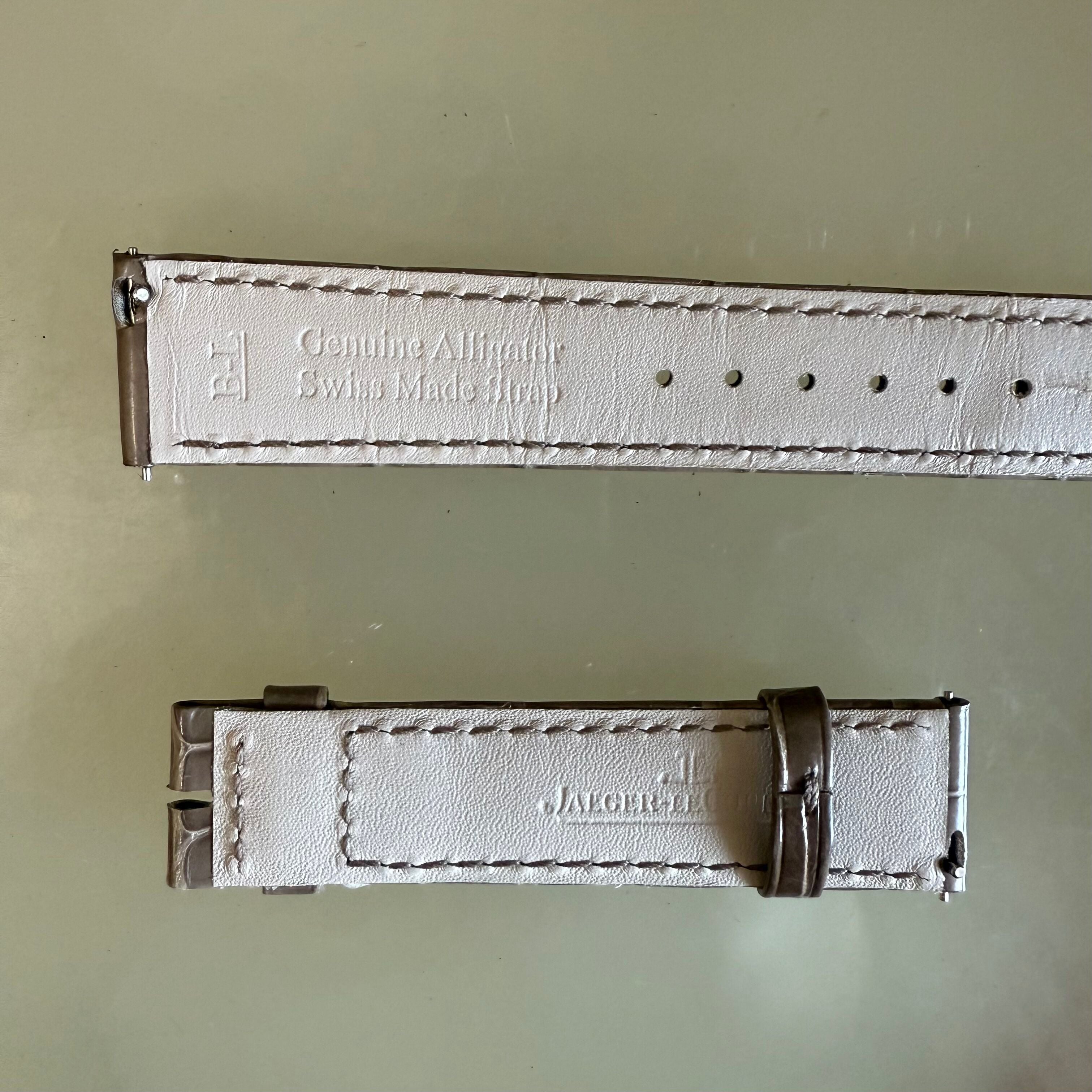 Authentic Jaeger LeCoultre Gray Alligator Watch Strap Band 17mm