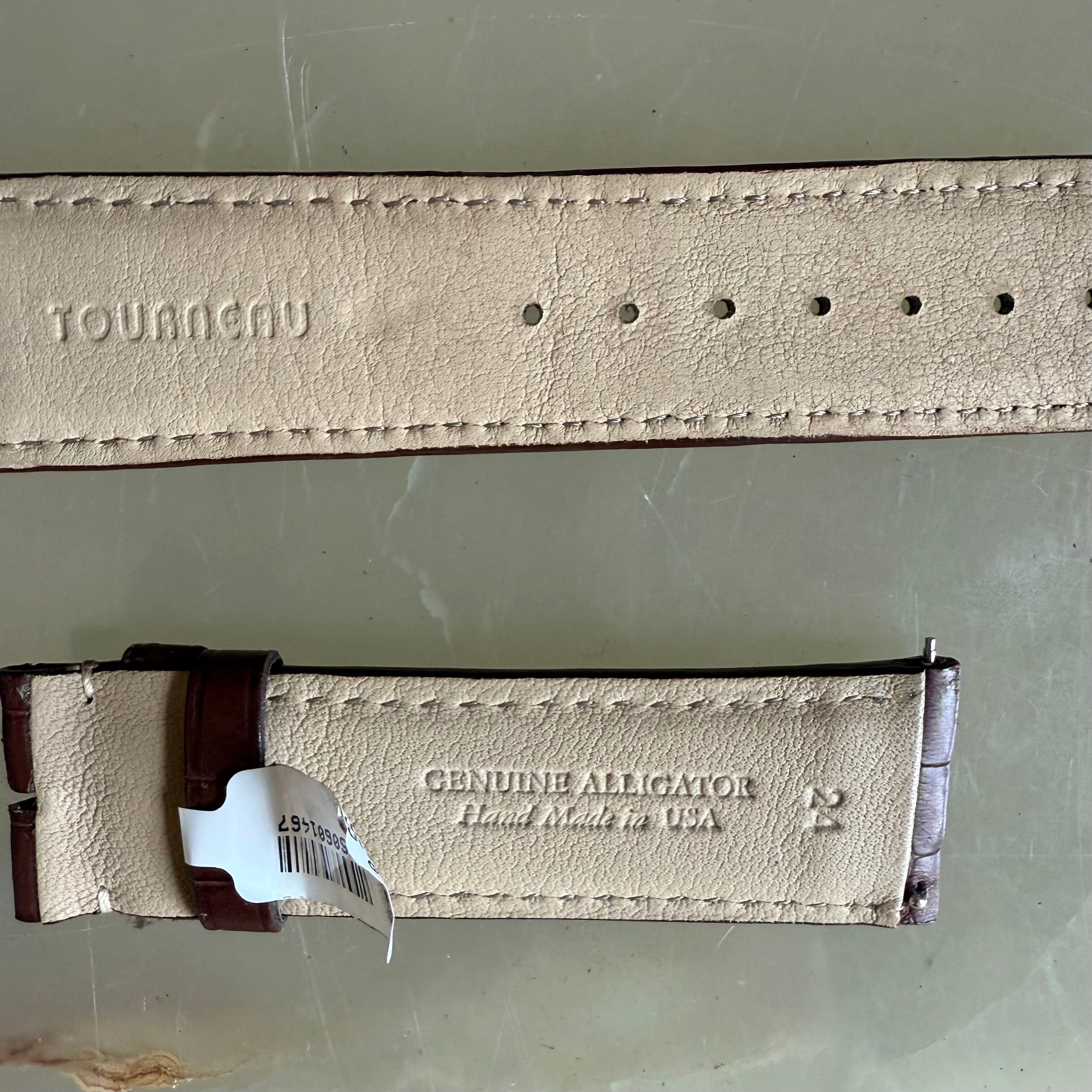 Genuine Alligator Brown Watch Strap Band 24mm Padded & Stitched