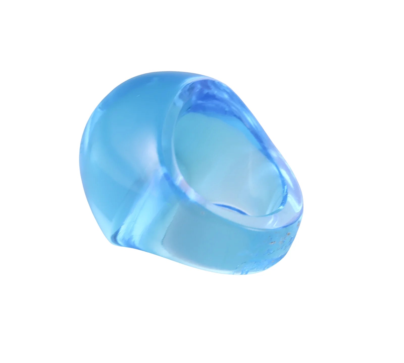 Lalique Gourmande Blue Crystal Ring