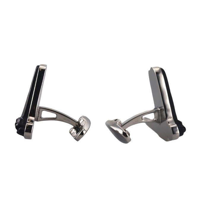 Lalique Dragonfly Mascottes Black Crystal Steel Cufflinks 10337100