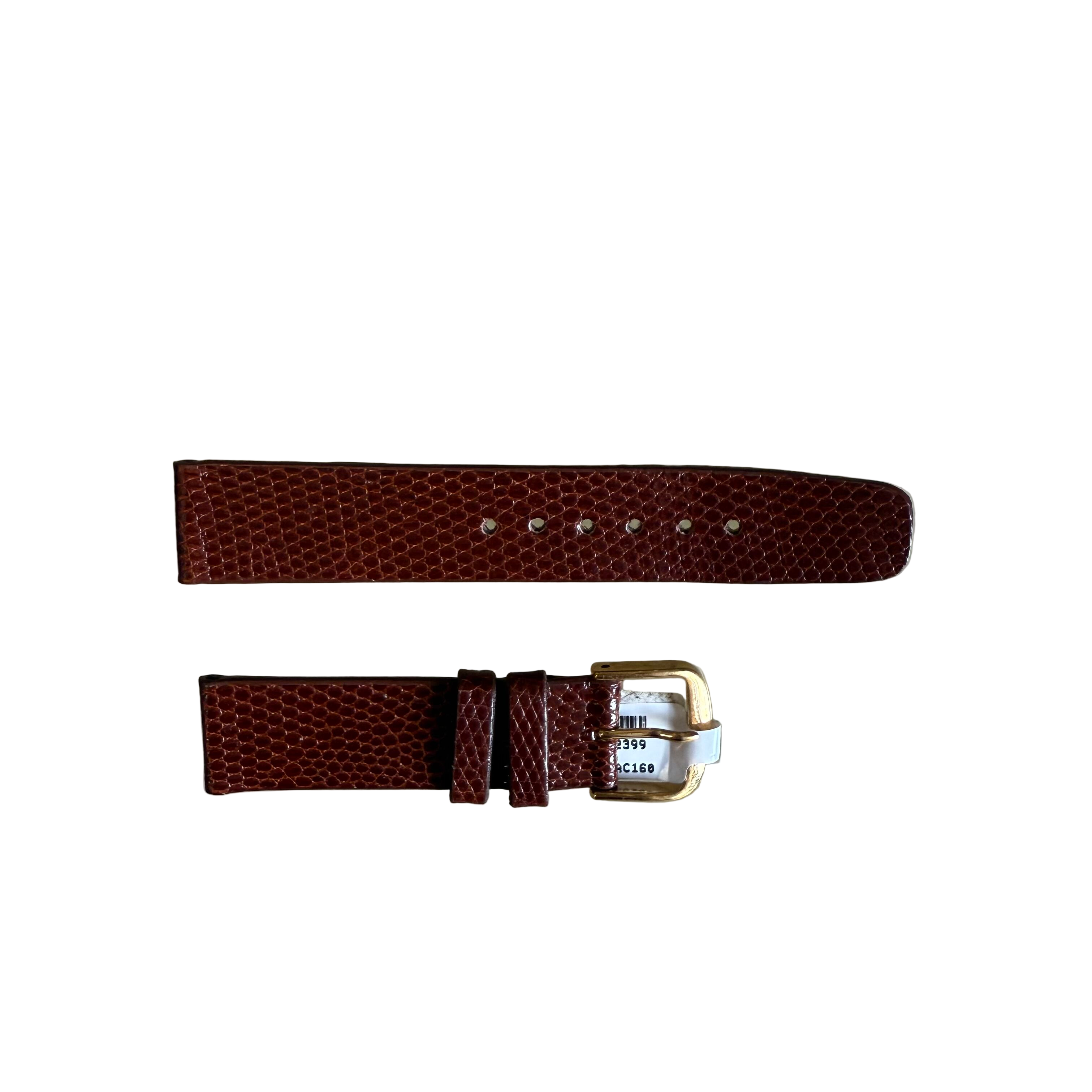 Genuine Lizard Brown Watch Strap Band 16mm with Buckle
