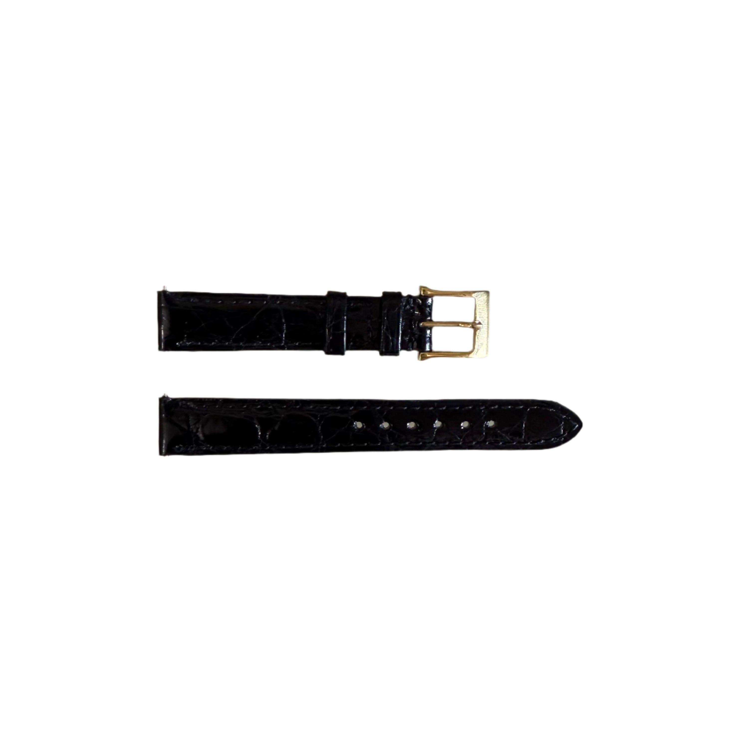 Authentic Camille Fournet Black Alligator Watch Strap Band 14mm w Buckle