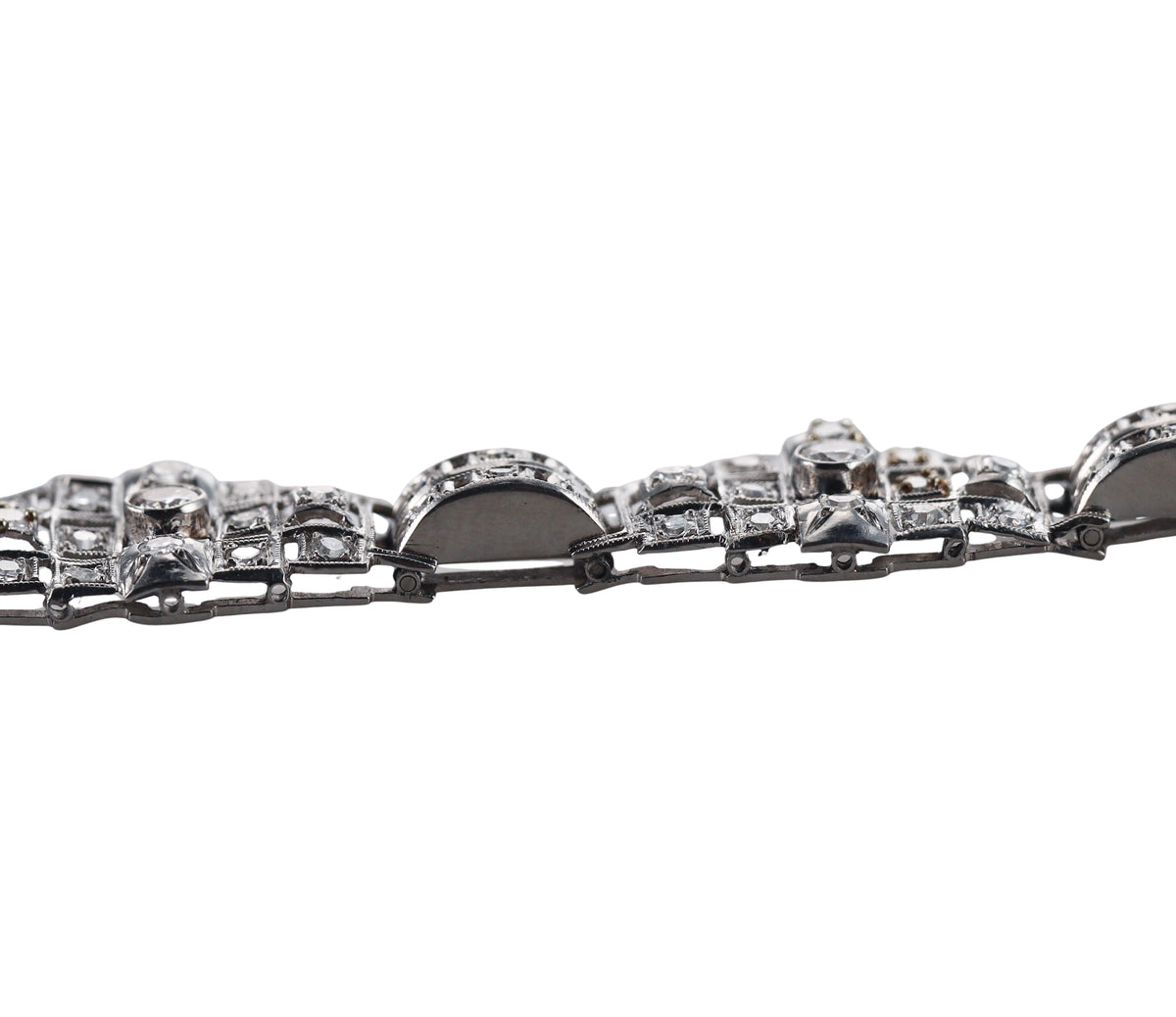 Mid Century Platinum Diamond Bracelet