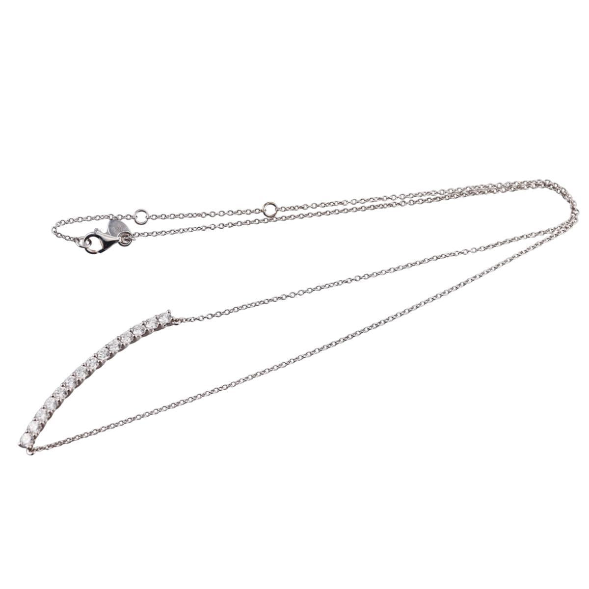 Memoire Essentials 18k Gold Diamond Bar Necklace