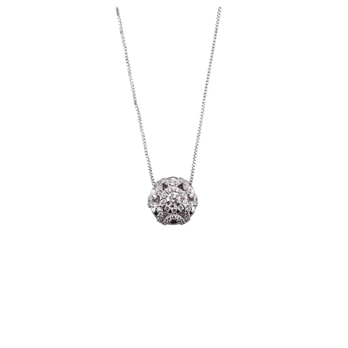 Memoire Bouquets 18k Gold Diamond Pendant Necklace