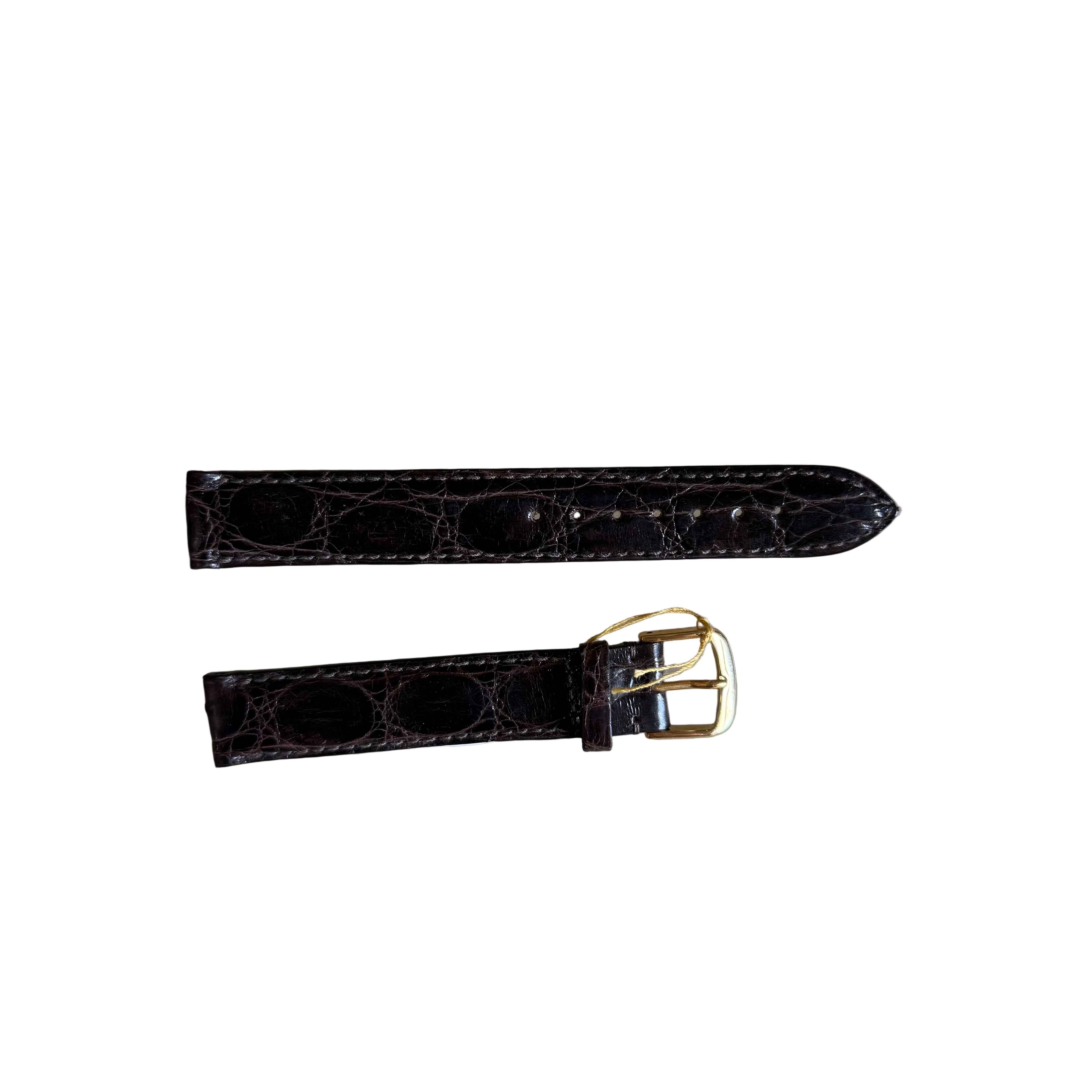 Genuine Crocodile Brown Watch Strap Band 16mm with Buckle
