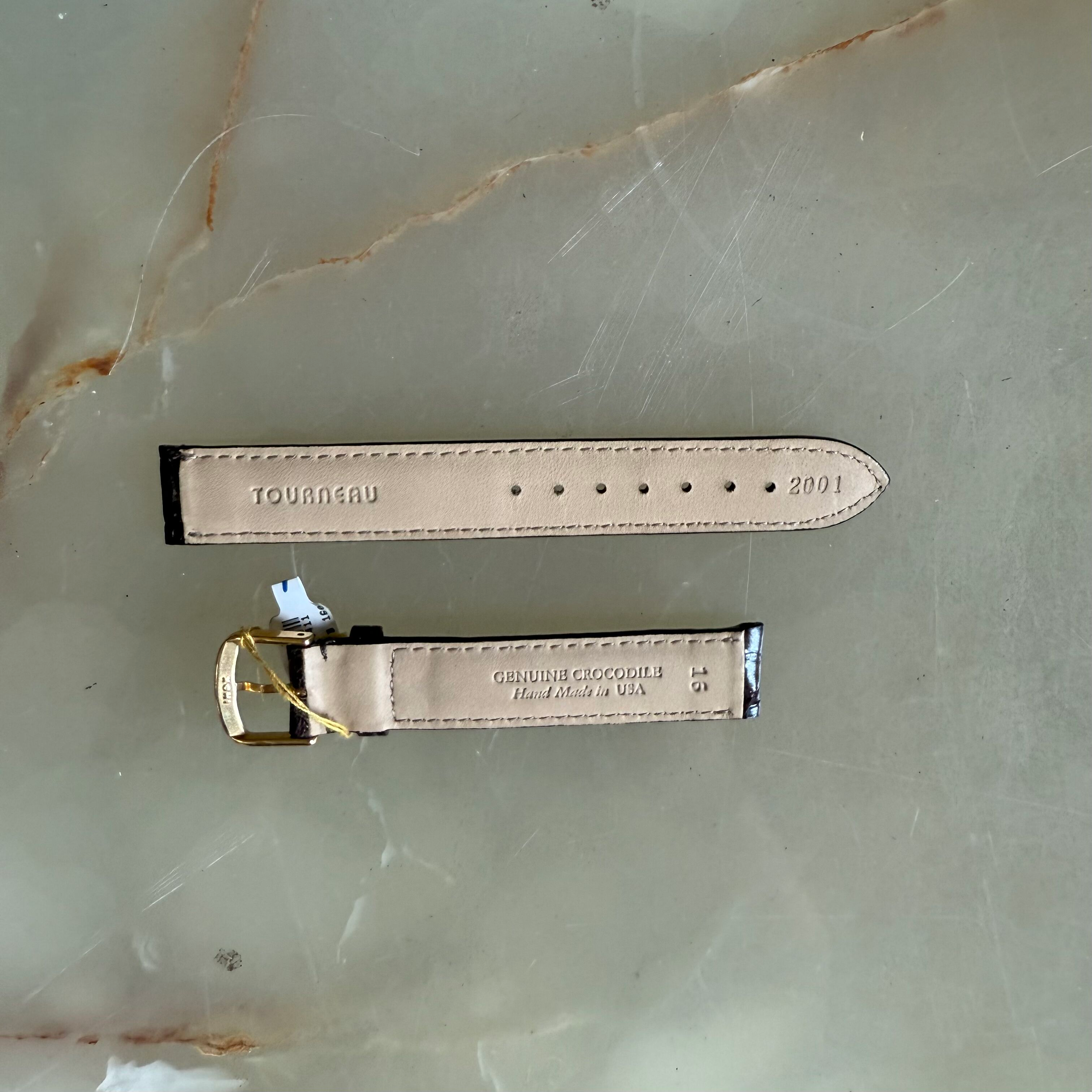 Genuine Crocodile Brown Watch Strap Band 16mm with Buckle