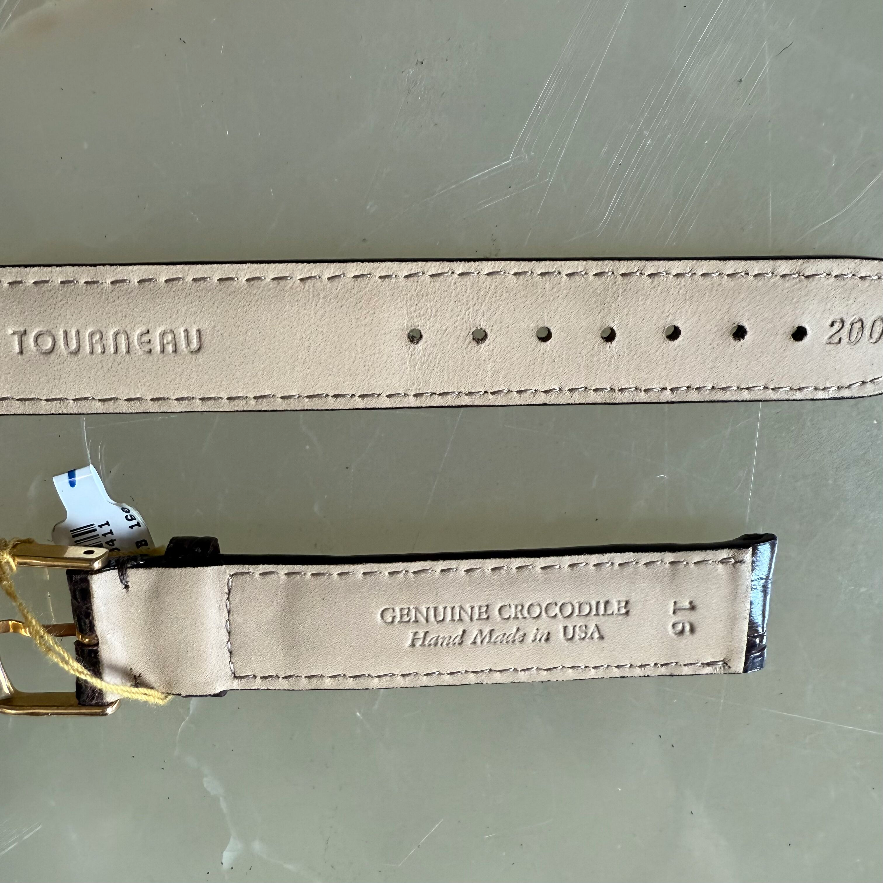 Genuine Crocodile Brown Watch Strap Band 16mm with Buckle