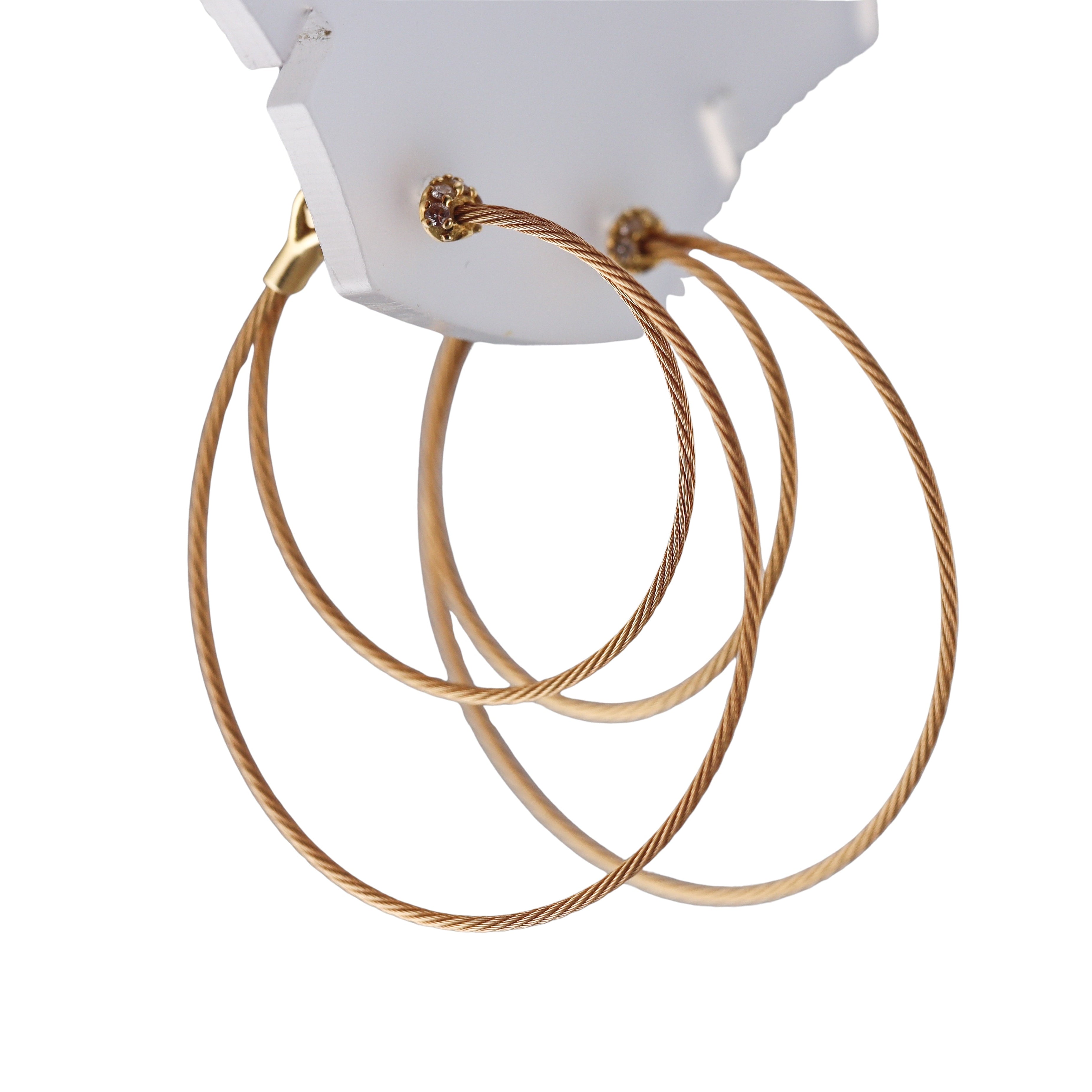 Paul Morelli Double Unity Hoop 18k Diamond Earrings