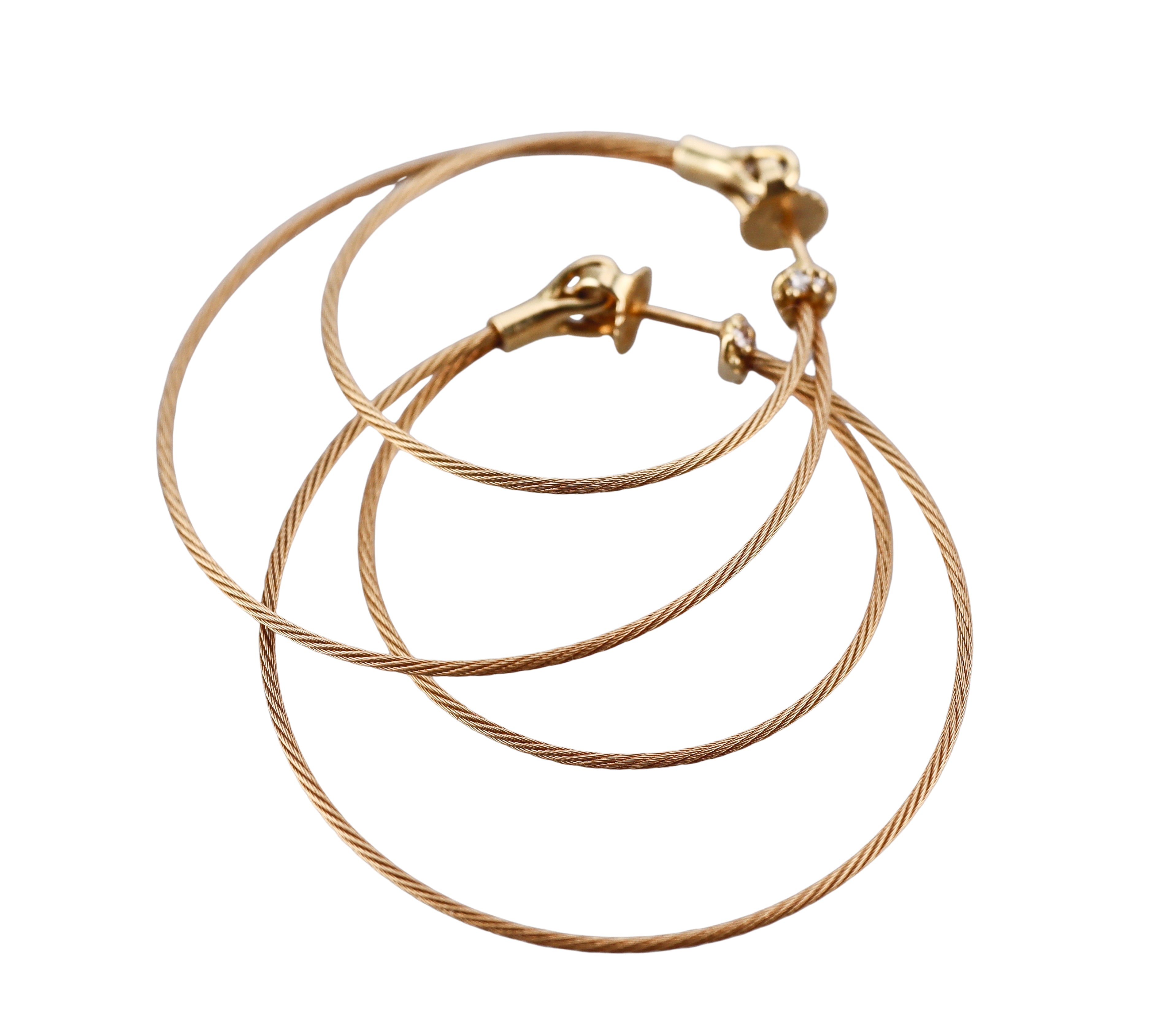 Paul Morelli Double Unity Hoop 18k Diamond Earrings