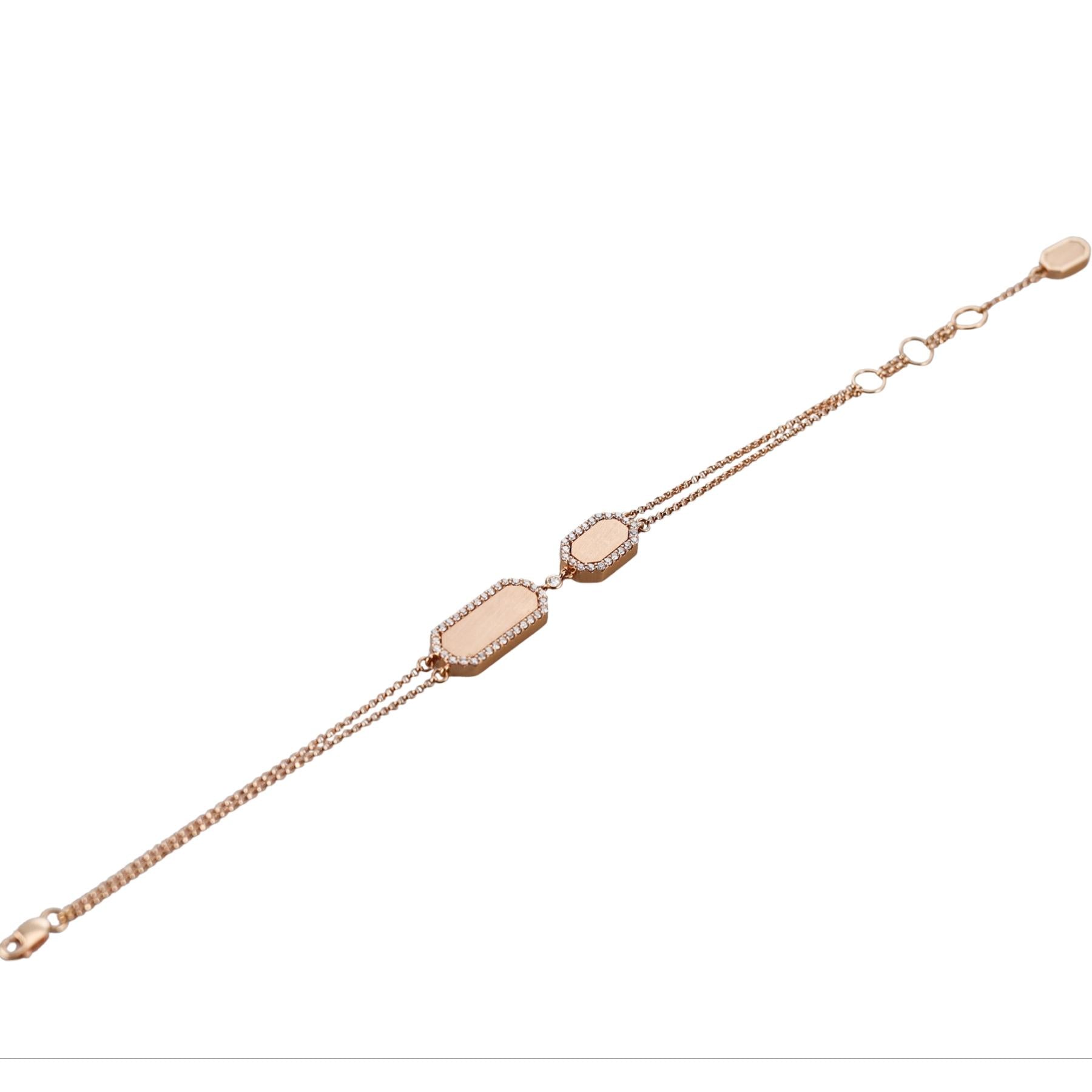 Roberto Coin 18k Rose Gold Diamond Bracelet