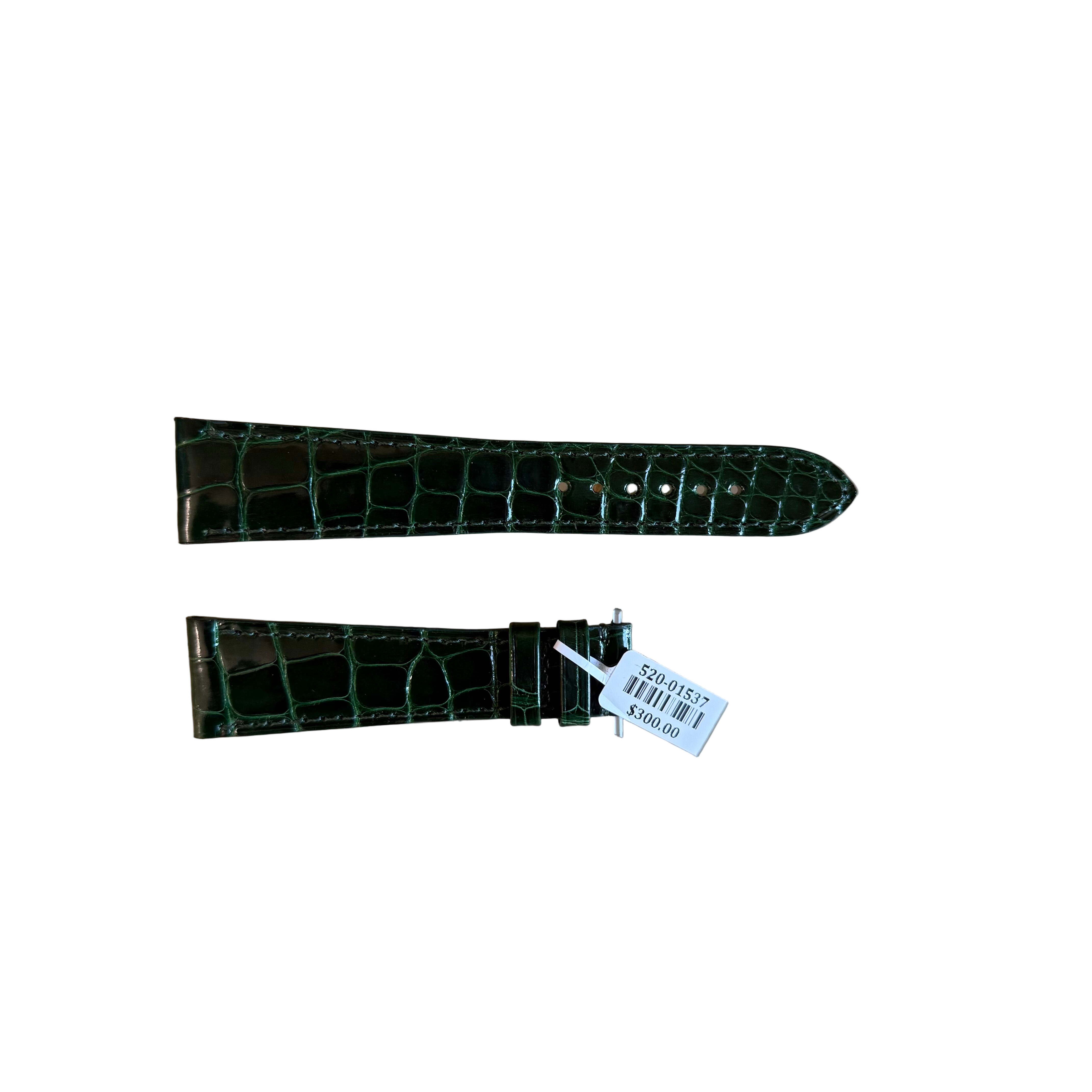 Genuine Crocodile Green Watch Strap Band 21mm Padded & Stitched