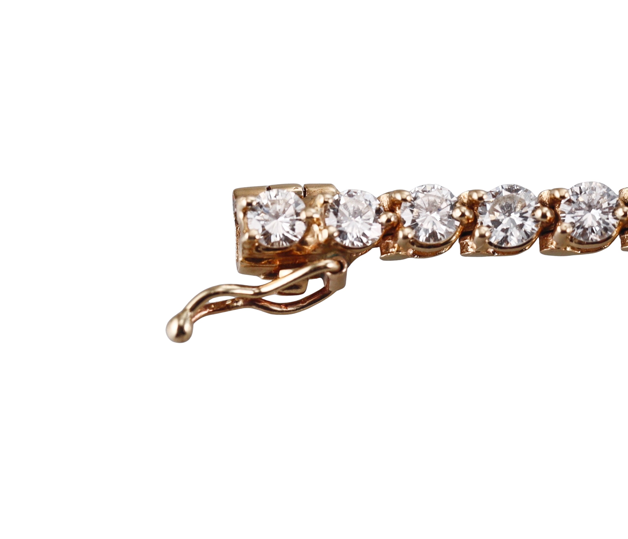 14k Yellow Gold 7.00ct Diamond Tennis Bracelet