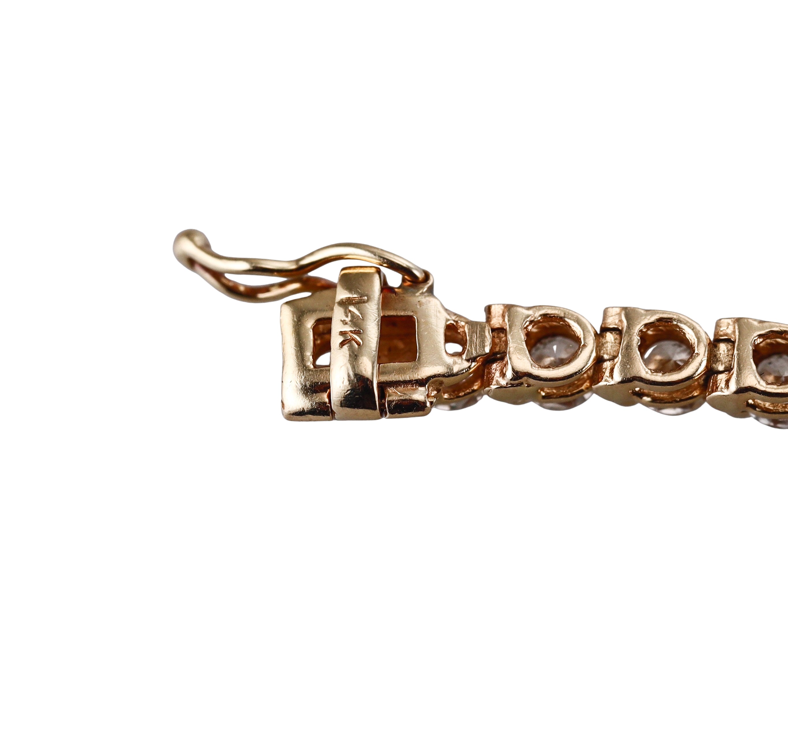14k Yellow Gold 7.00ct Diamond Tennis Bracelet