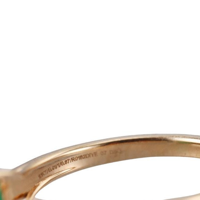 18k Gold Diamond Emerald Ring