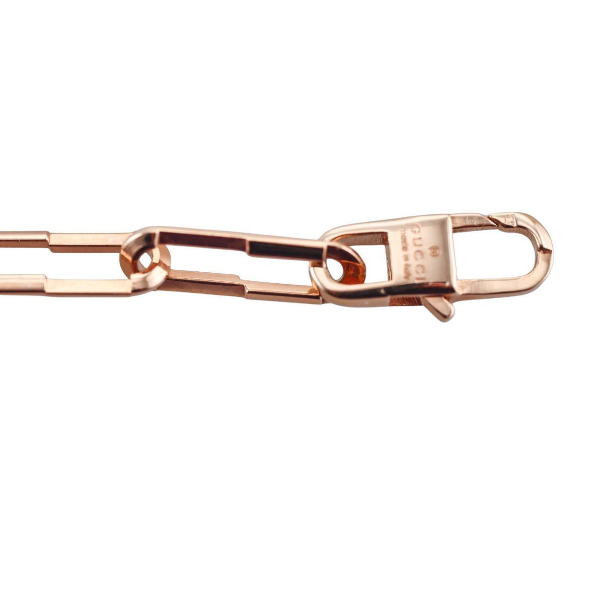 Gucci Link To Love 18K Gold Chain Bracelet Size 20