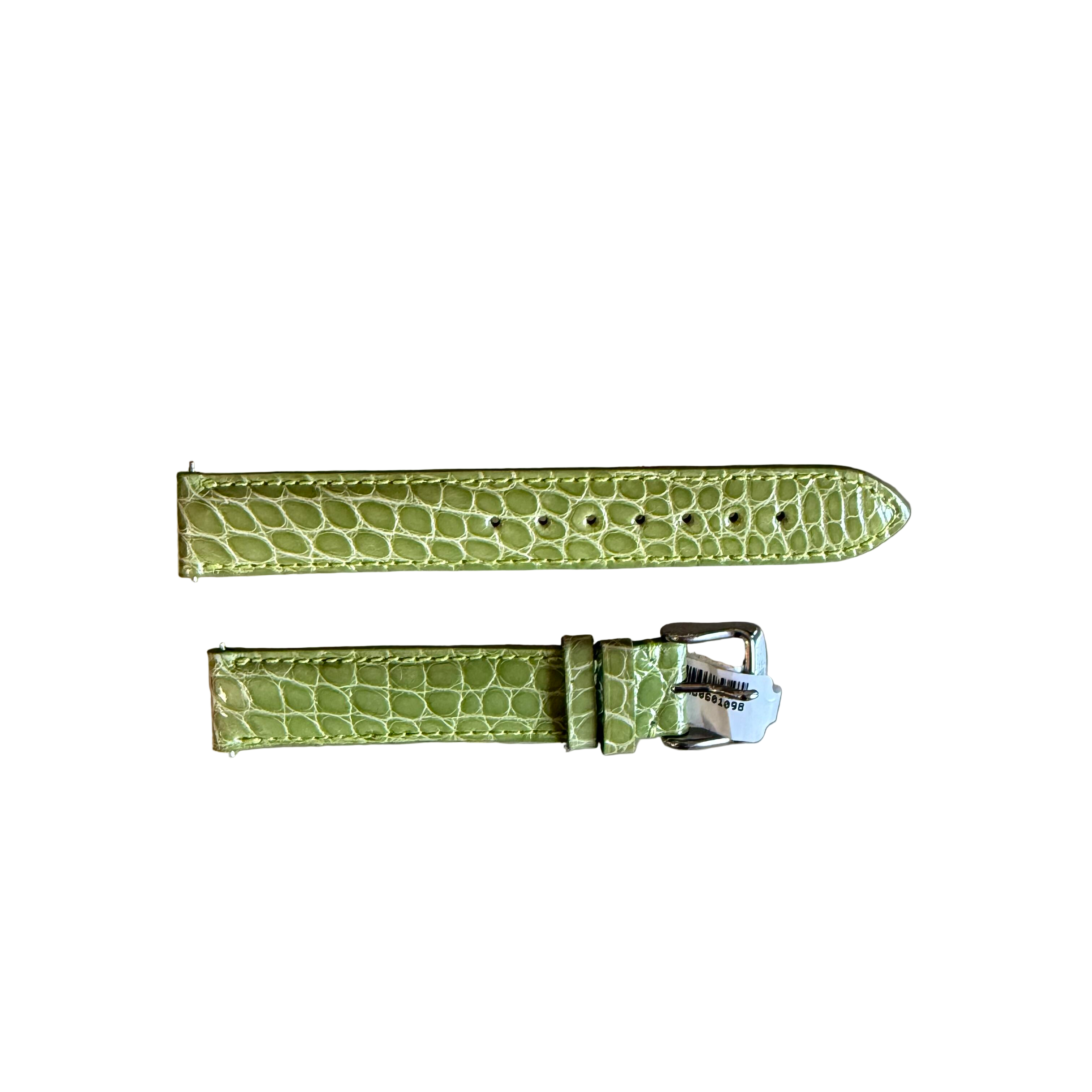 Genuine Alligator Green Watch Strap Band 16mm Padded & Stitched w Buckle