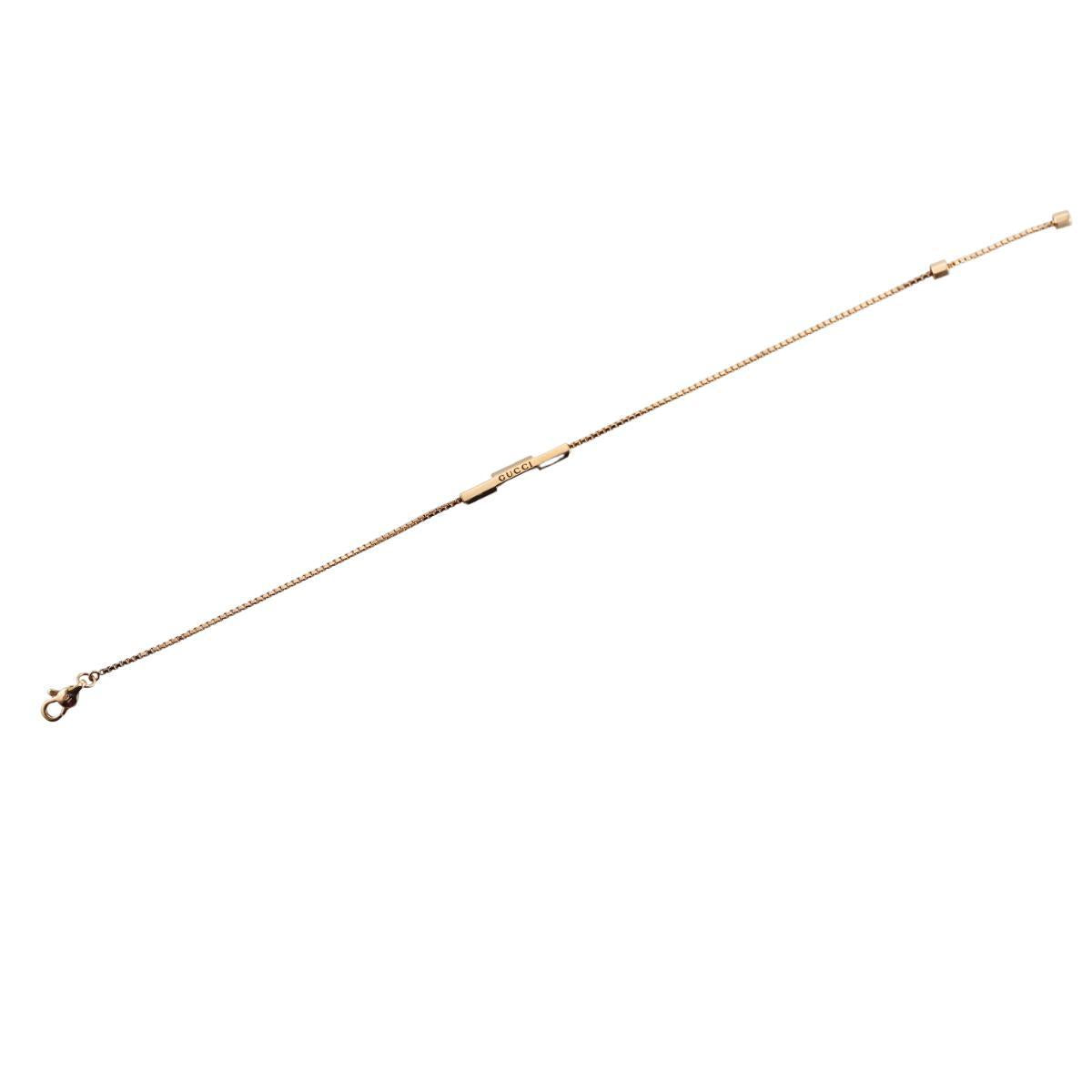 Gucci 18k Gold Link to Love Bracelet Size 16
