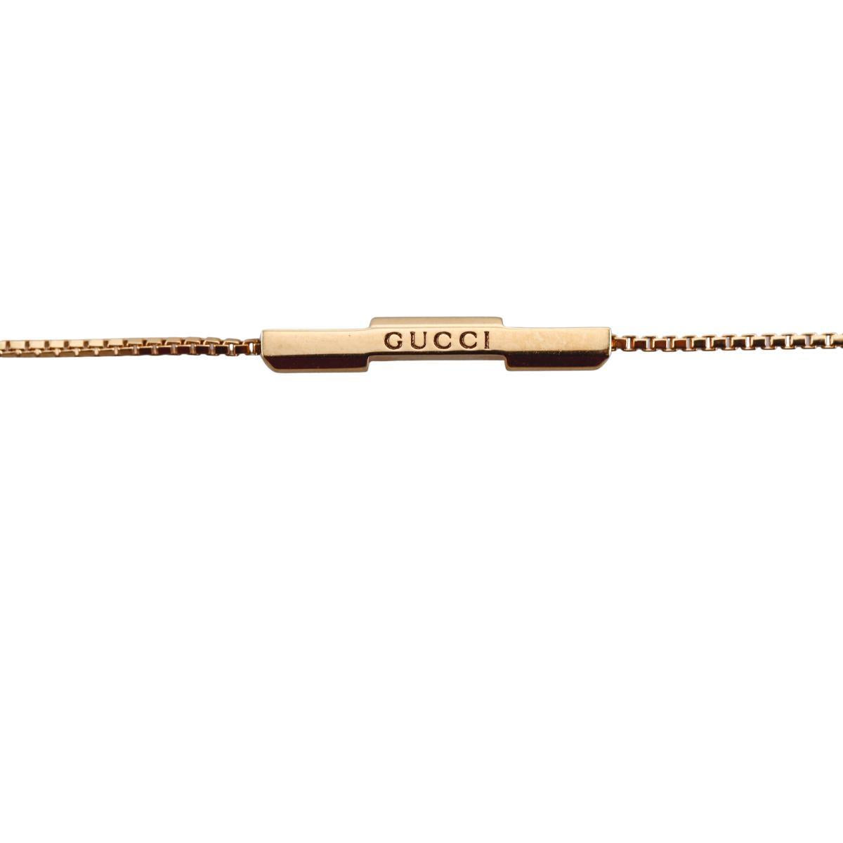 Gucci 18k Gold Link to Love Bracelet Size 16