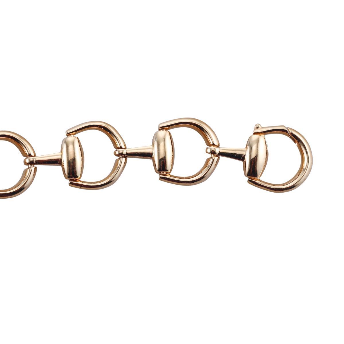 Gucci Horsebit 18K Gold Link Bracelet