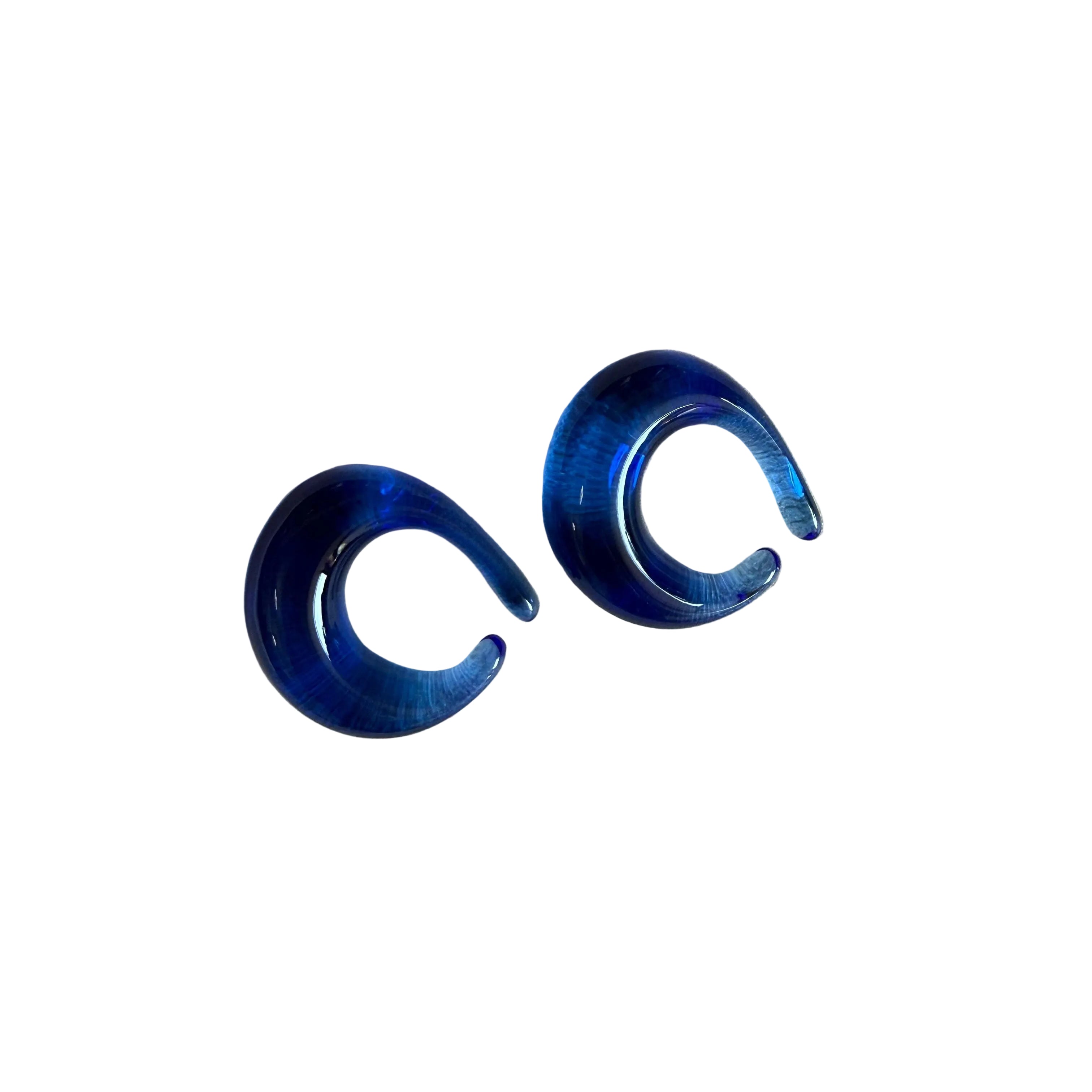 Baccarat Blue Crystal  Earrings
