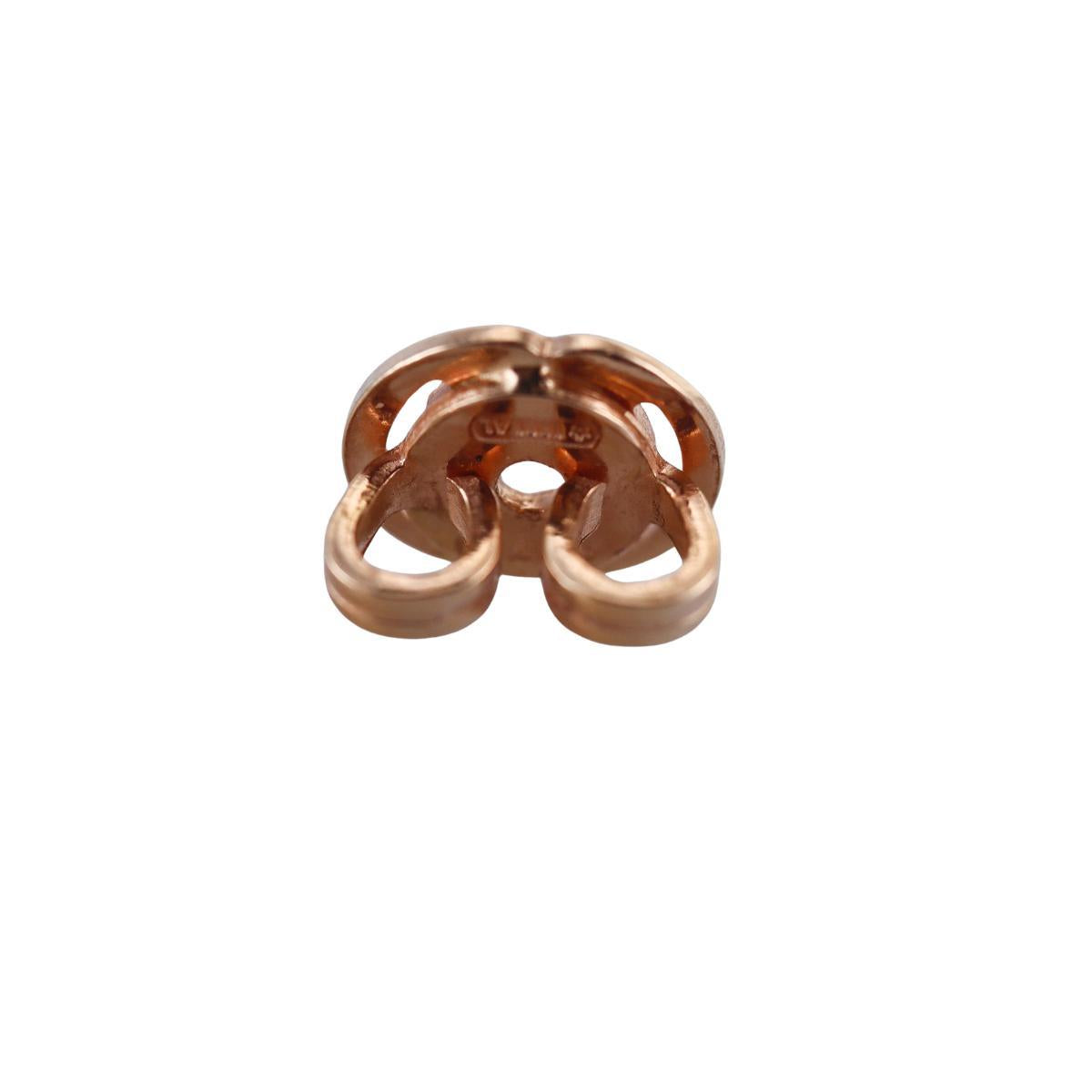 Gucci Interlocking G 18K Gold Green Agate Stud Earrings