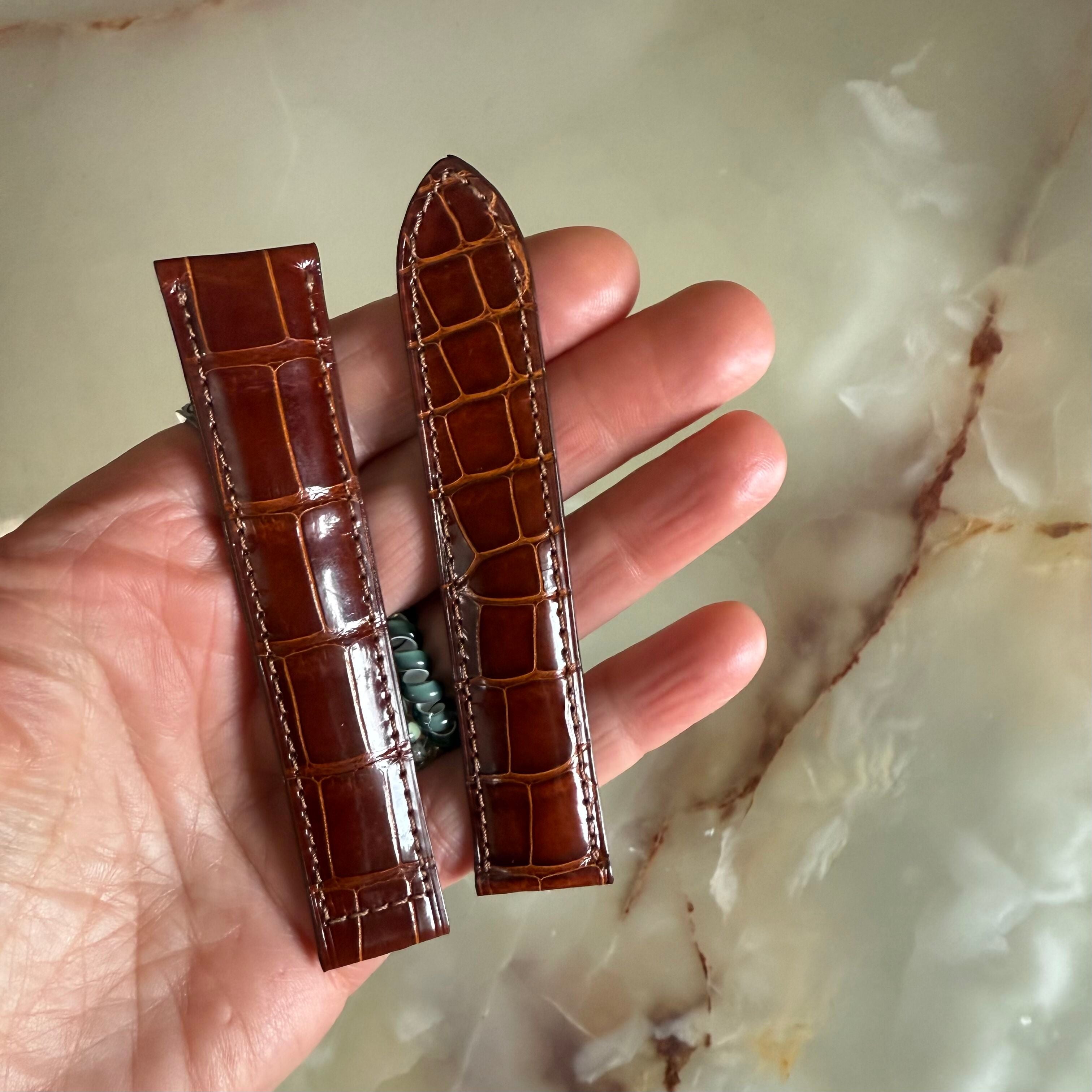 Authentic Cartier Brown Alligator Watch Strap Band 20mm 4A1FEM23