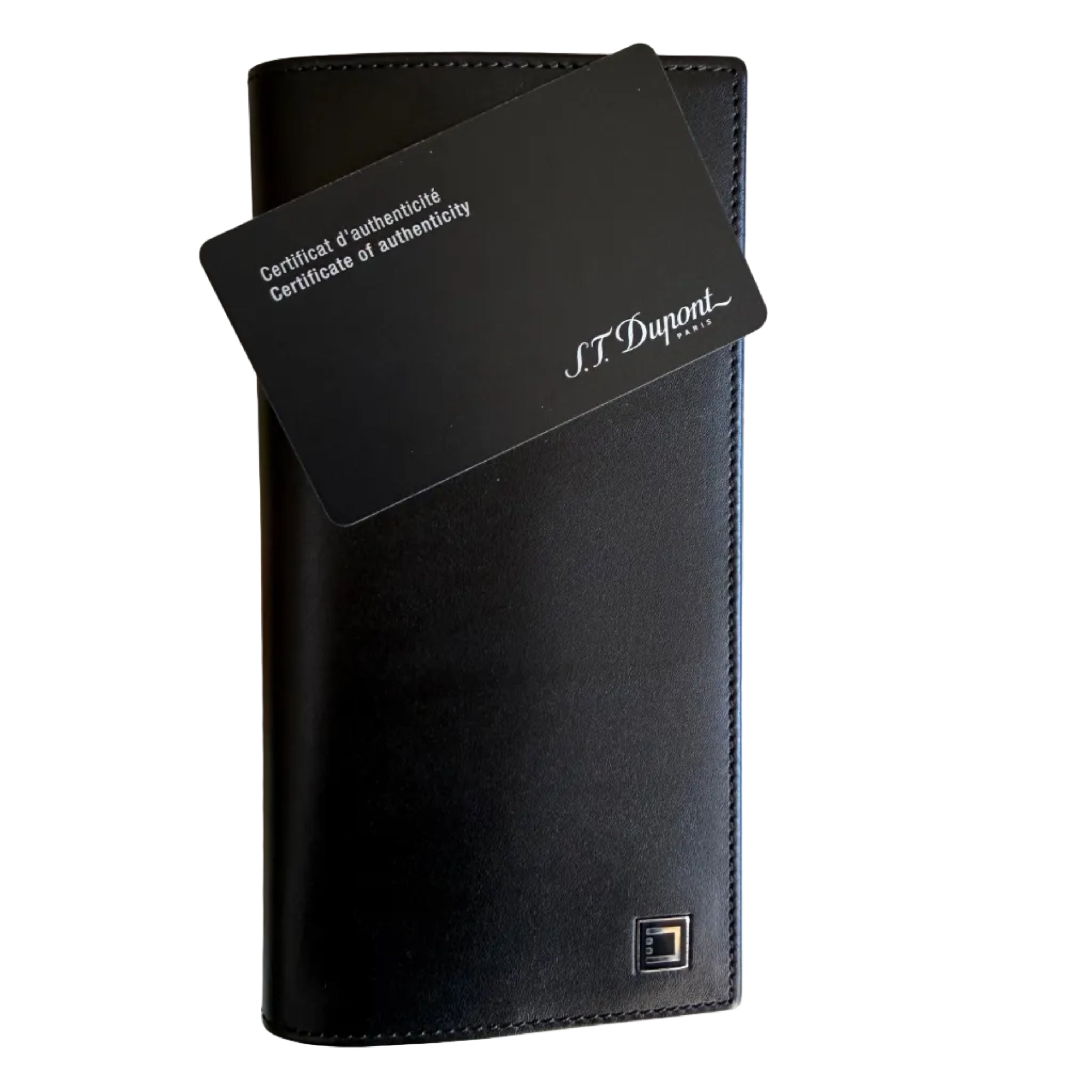 S.T. Dupont Black Leather Agenda Pocket Organizer