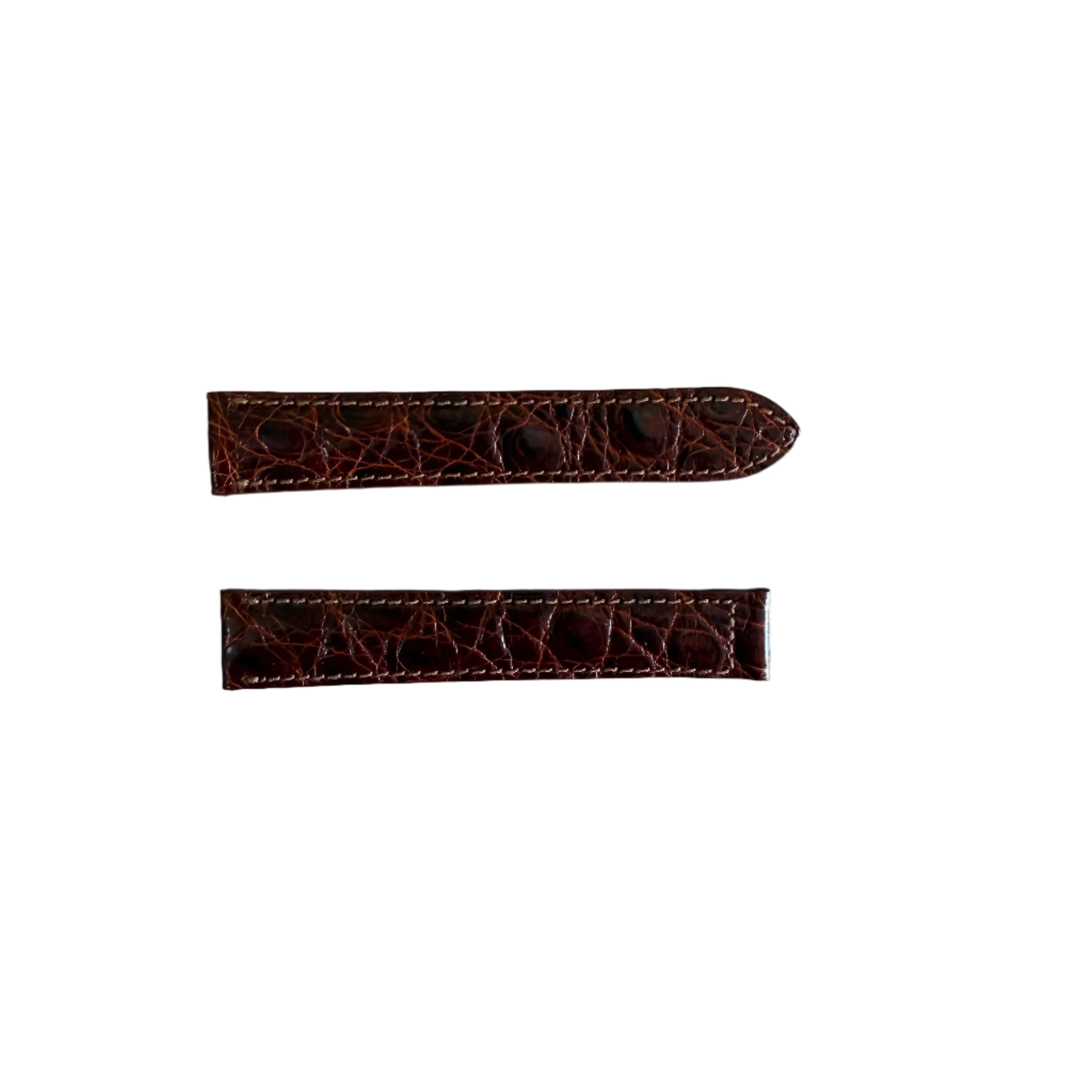 Authentic Cartier Brown Alligator Watch Strap Band 18mm KD25GD30