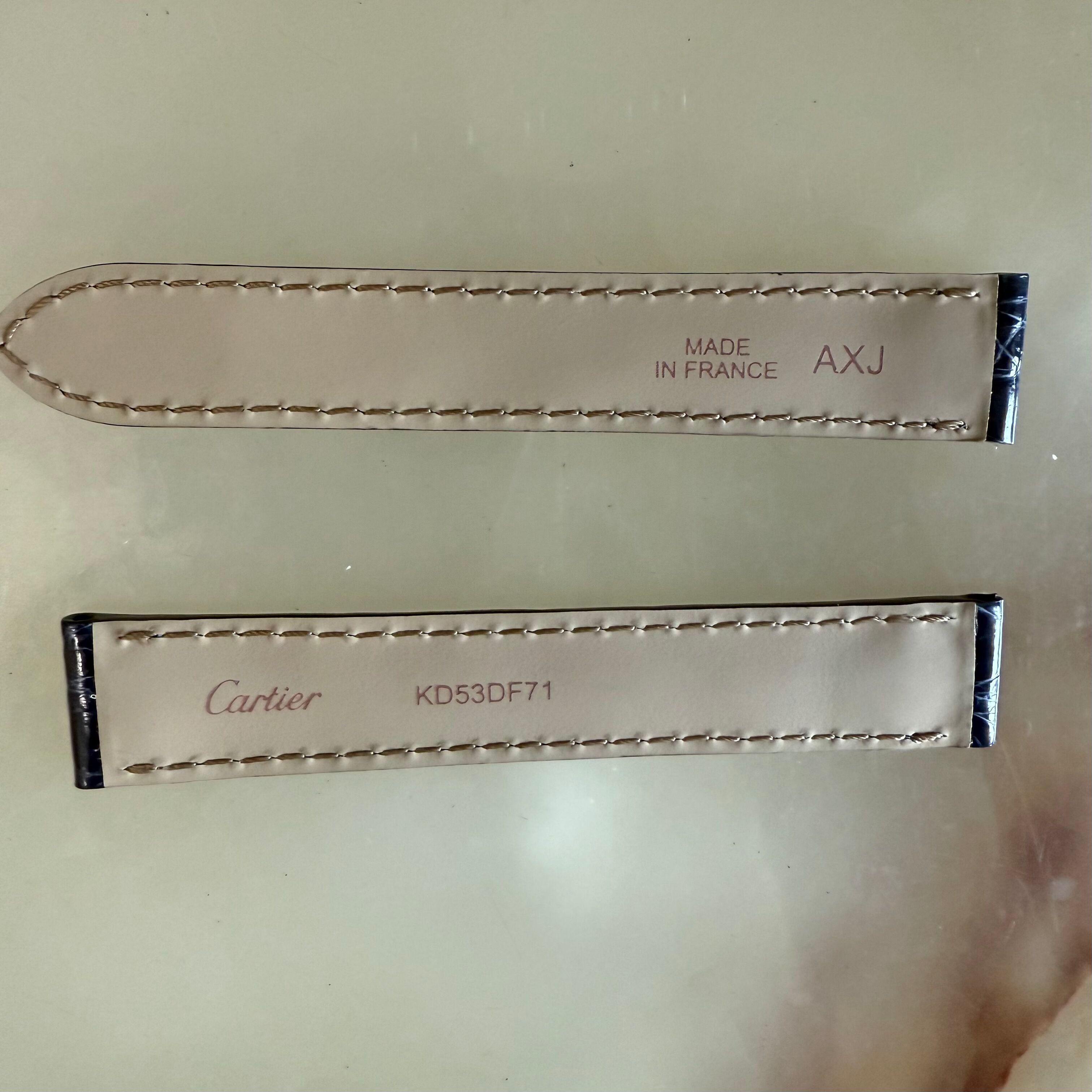 Authentic Cartier Blue Alligator Watch Strap Band 15mm KD53DF71