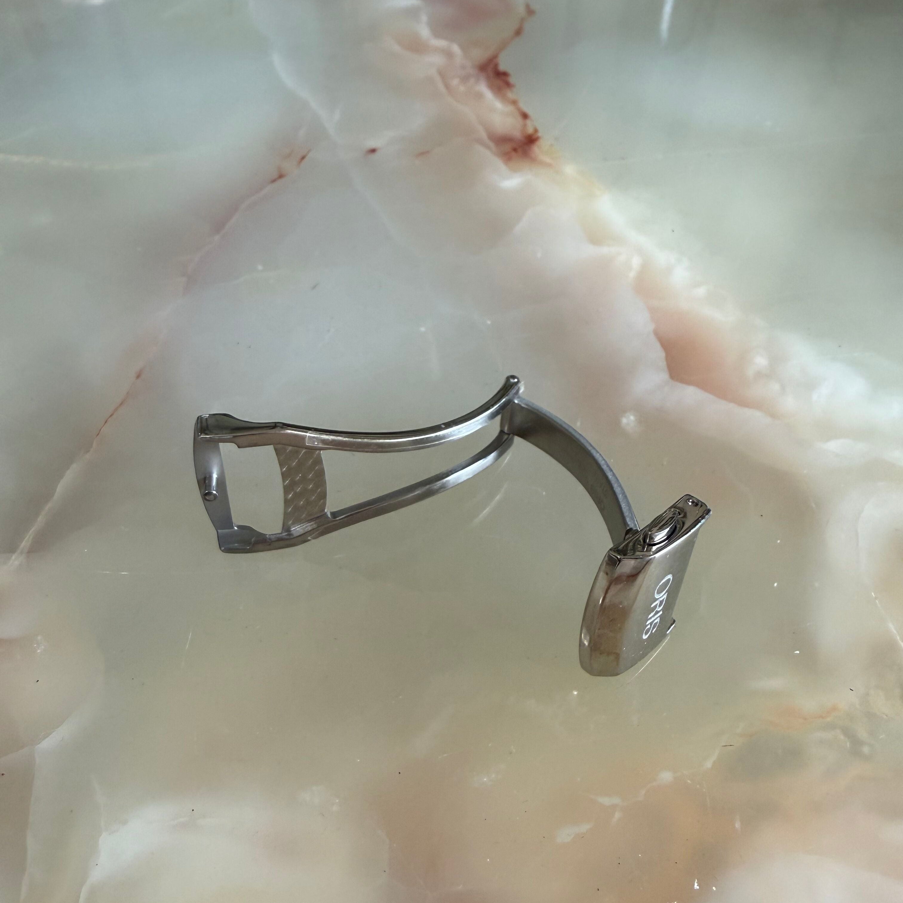 Authentic Oris Watch Steel Clasp 18mm Buckle ORIS 07 32 18 40