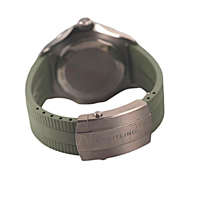 Breitling Superocean Automatic 46 Super Diver Titanium Khaki Green Watch E10379