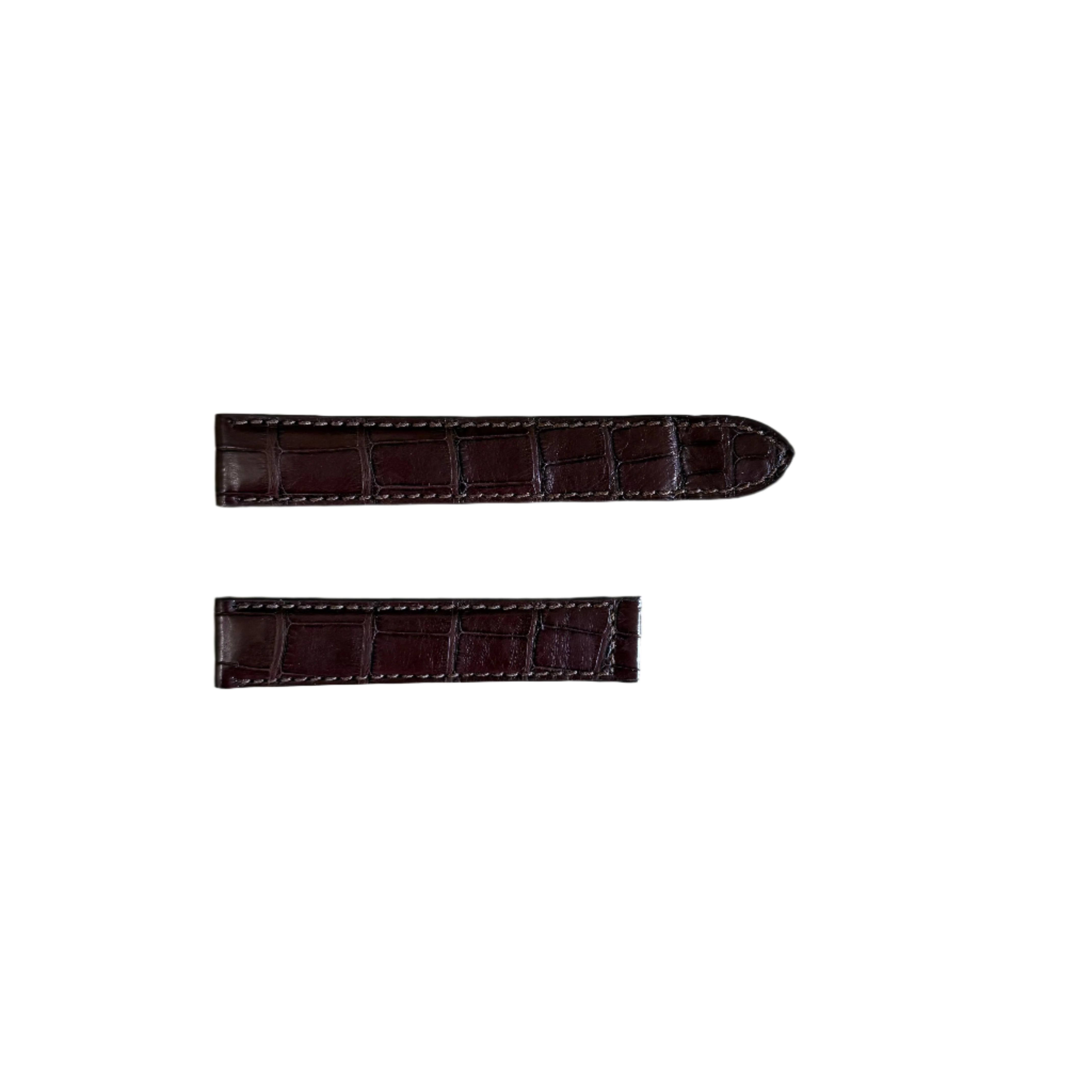 Authentic Cartier Brown Alligator Watch Strap Band 18mm KD67IM58