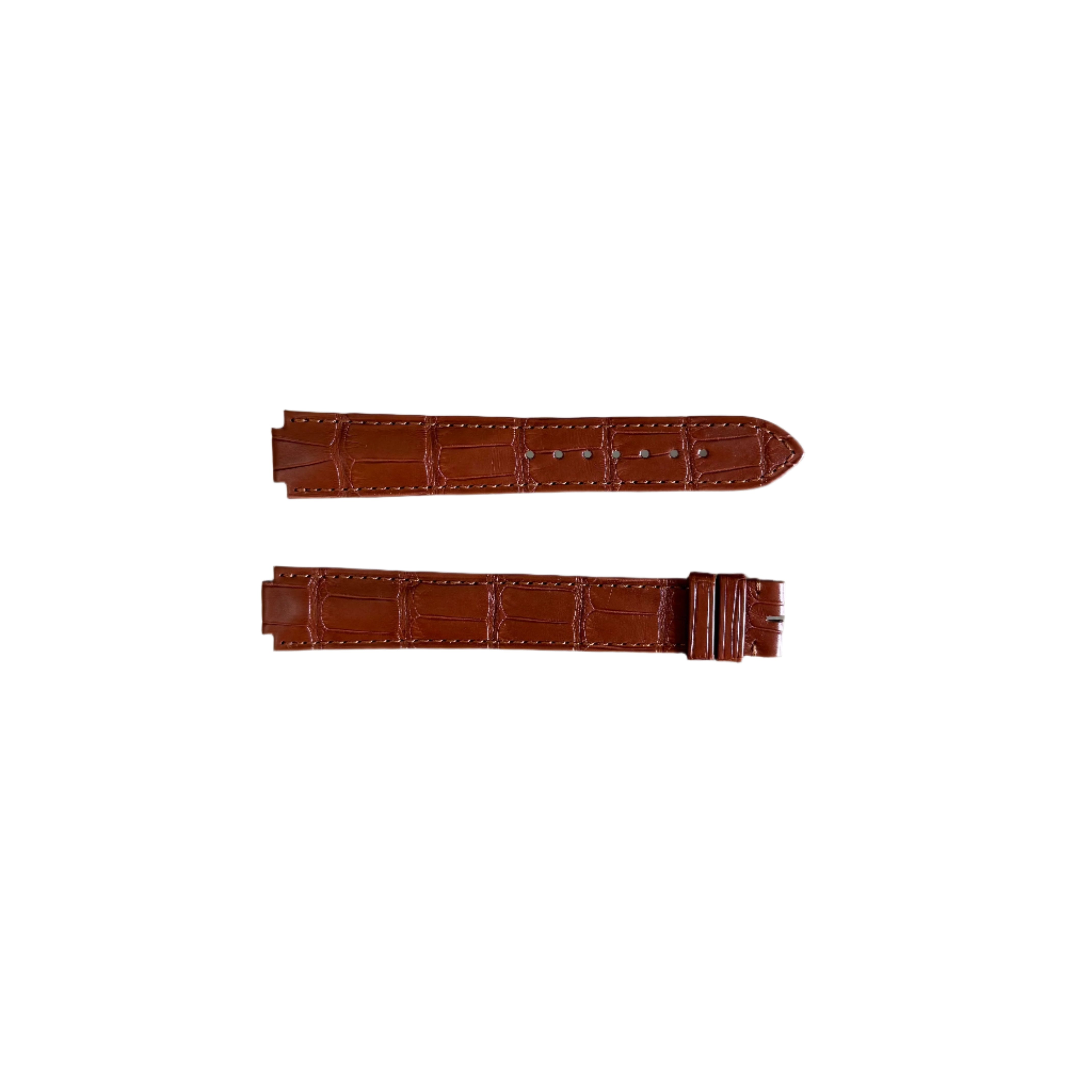 Authentic Cartier Ballon Bleu Brown Alligator Watch Strap Band 18mm KD2H4K12-S06