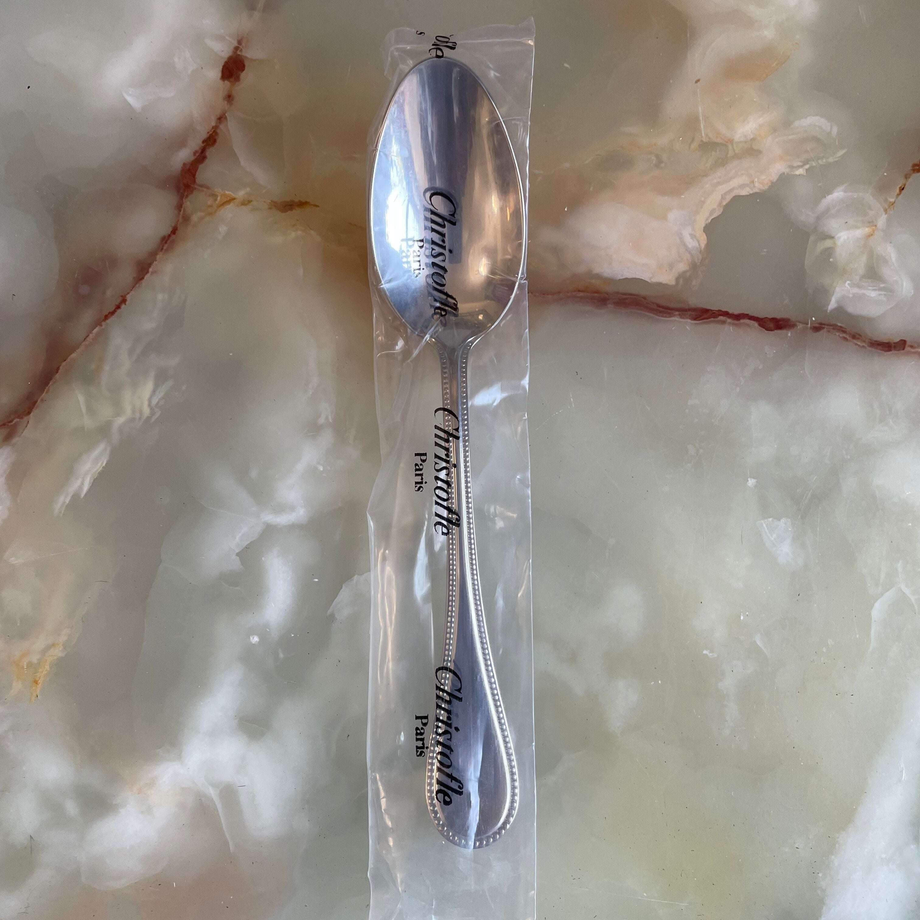 Christofle Mimosa Oval Dessert /Soup Spoon Set of 12