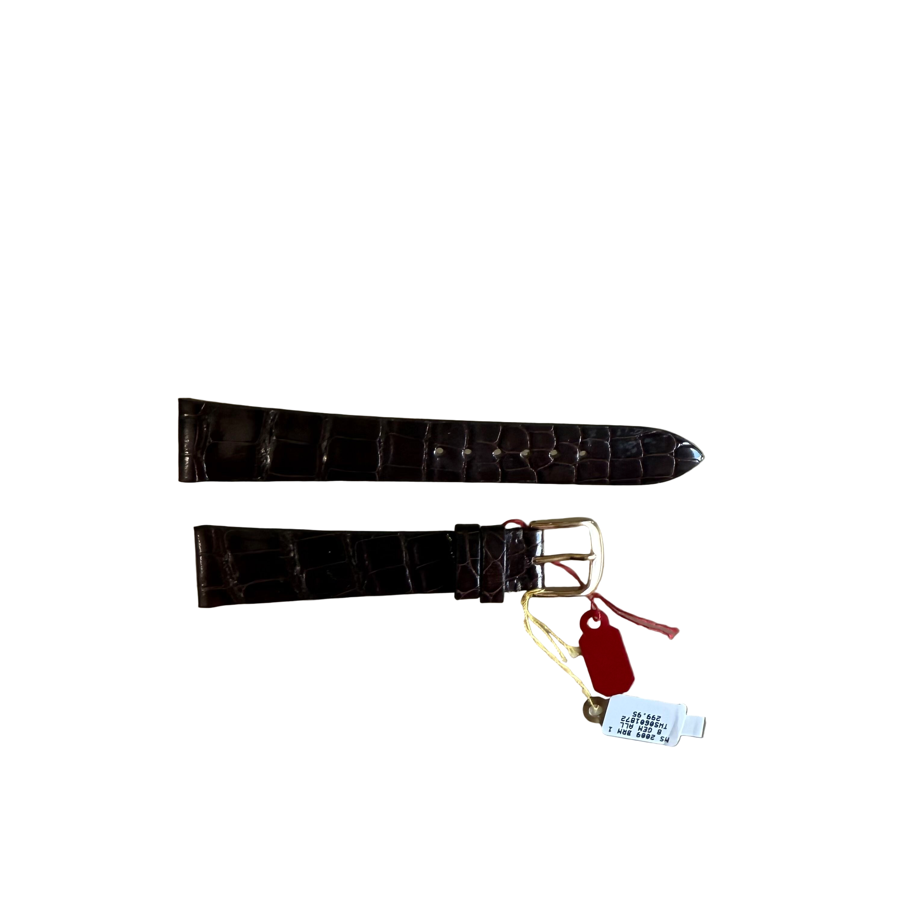 Genuine Alligator Brown Watch Strap Band 18mm Padded & Stitched w Buckle