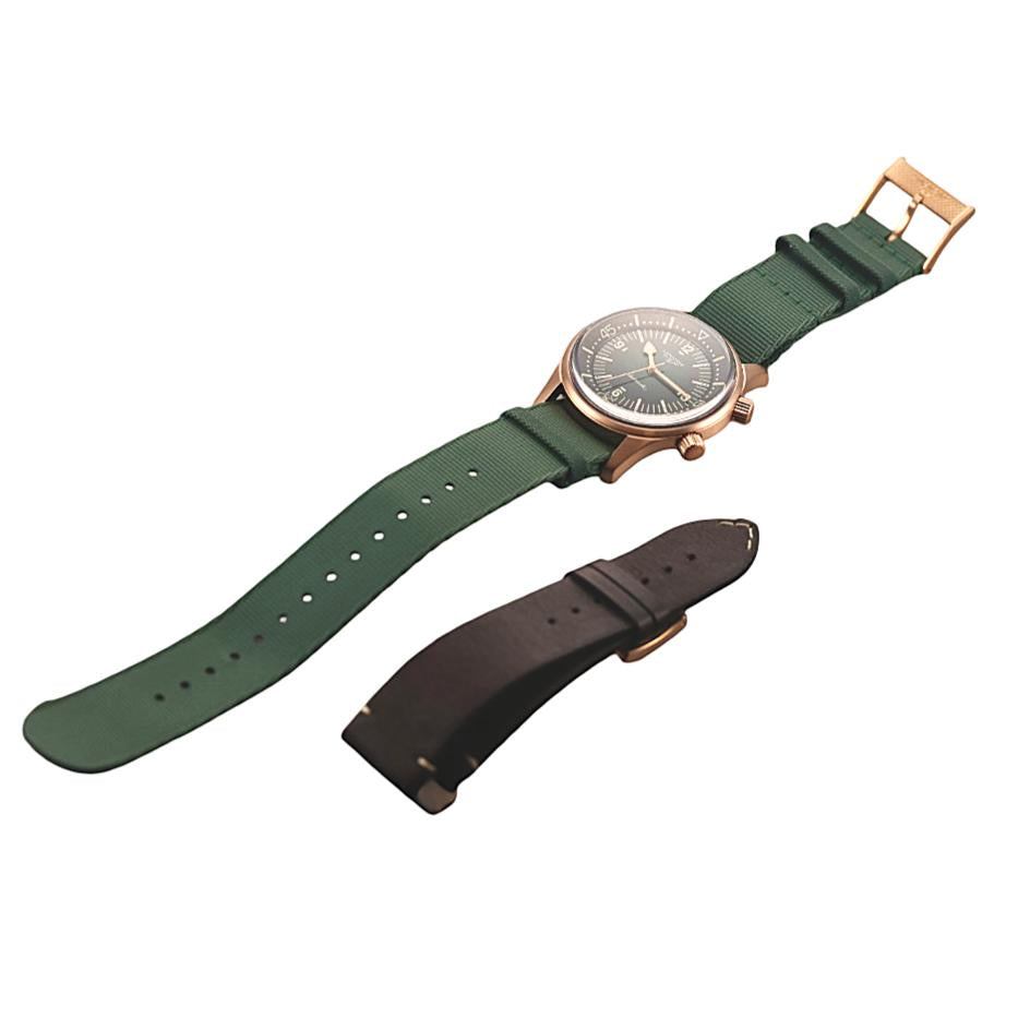 Longines Legend Diver Bronze Titanium Automatic Green Dial Watch L37741502