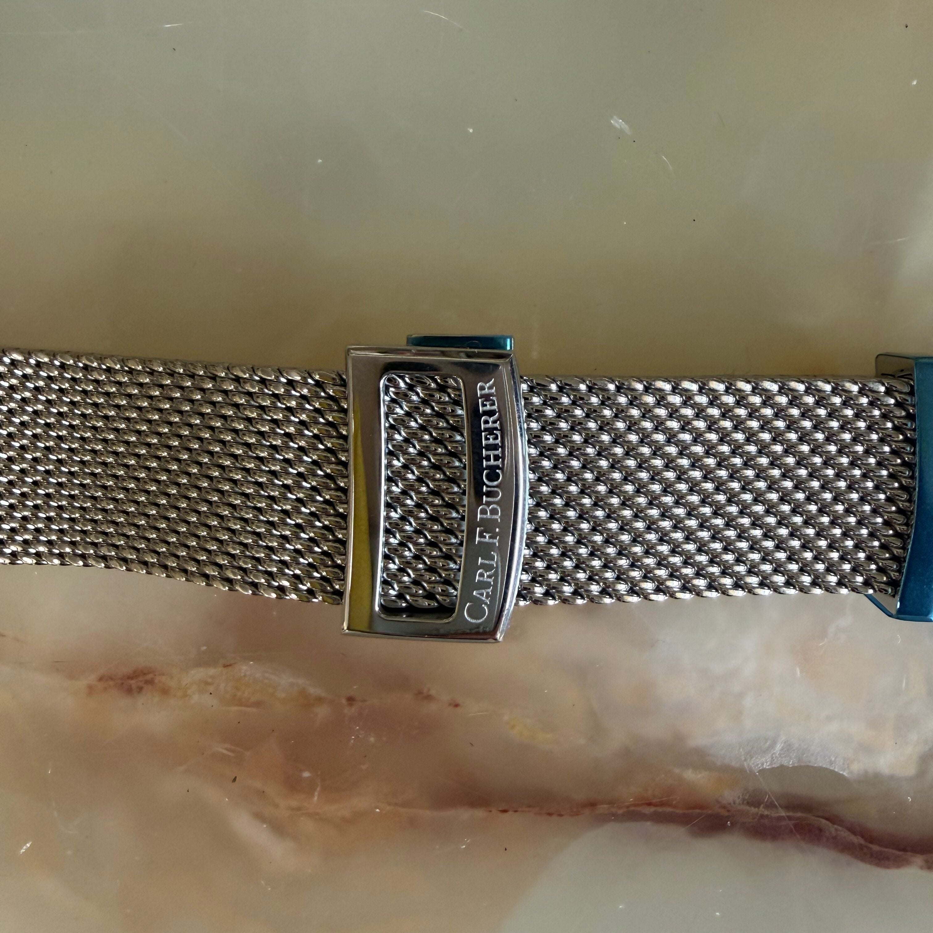 Authentic Carl F. Bucherer Steel Watch Bracelet 19mm