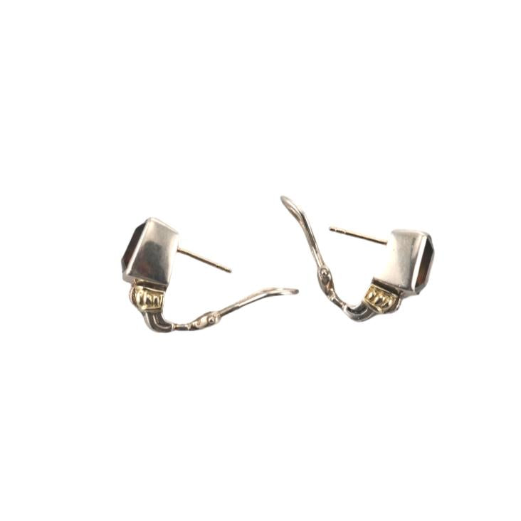 Lagos Caviar 18K Gold Sterling Silver Smokey Quartz Earrings