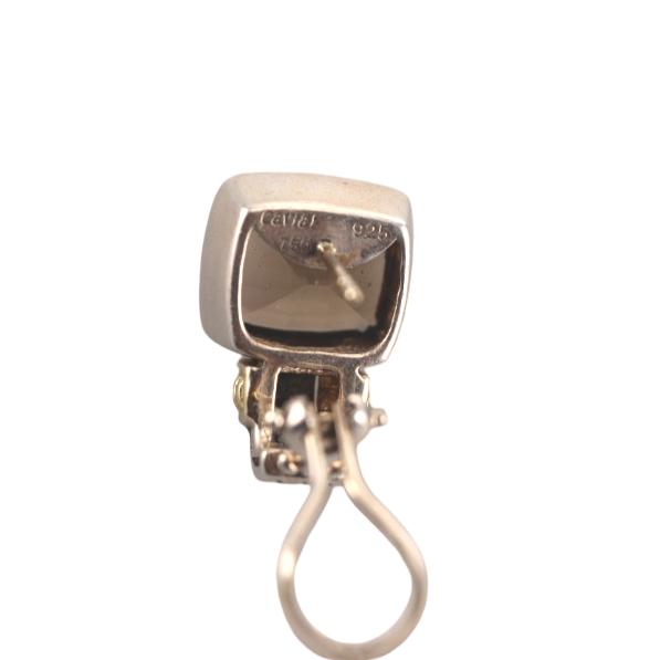 Lagos Caviar 18K Gold Sterling Silver Smokey Quartz Earrings