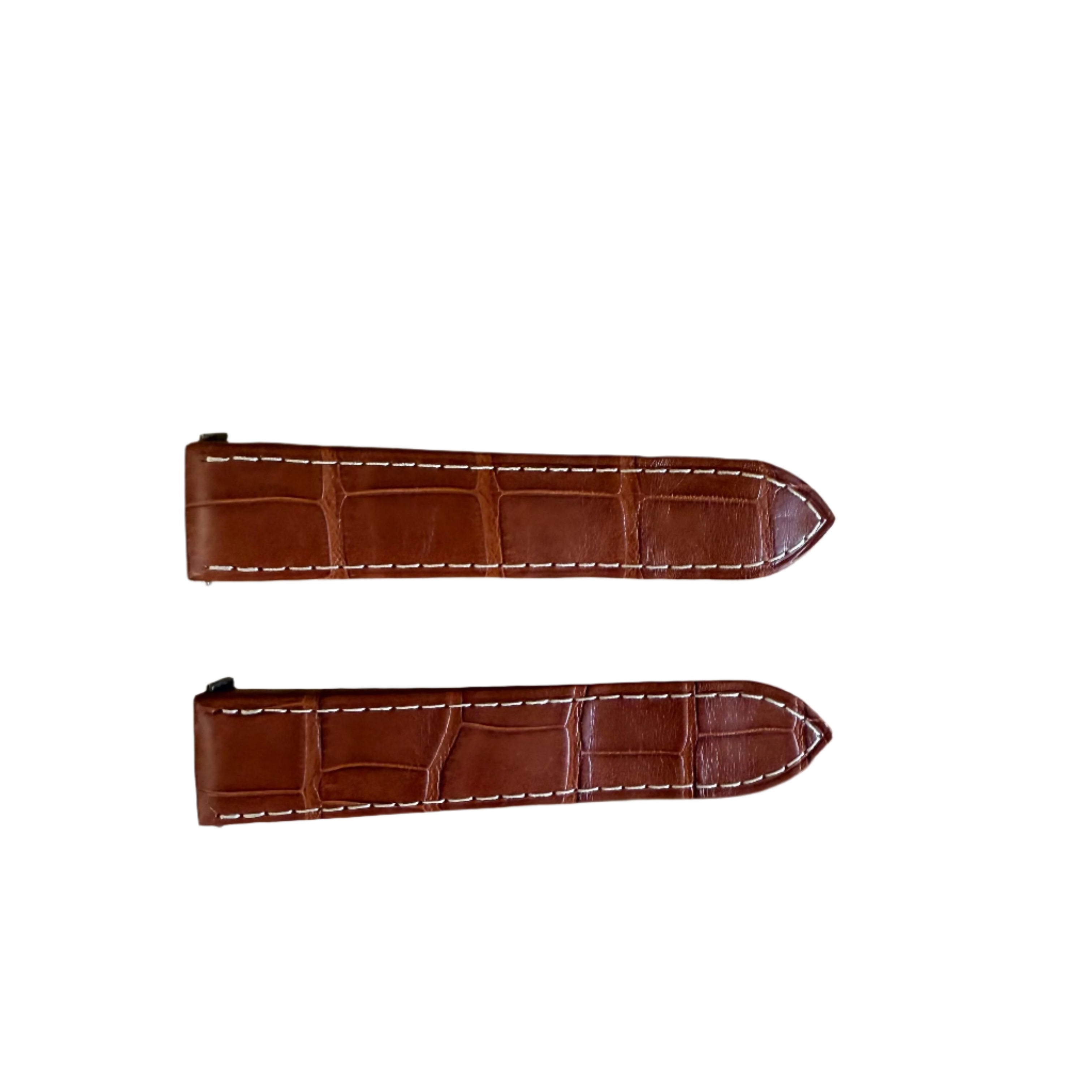 Authentic Cartier Brown Alligator Quick Release Watch Strap Band 19mm KD68WK10
