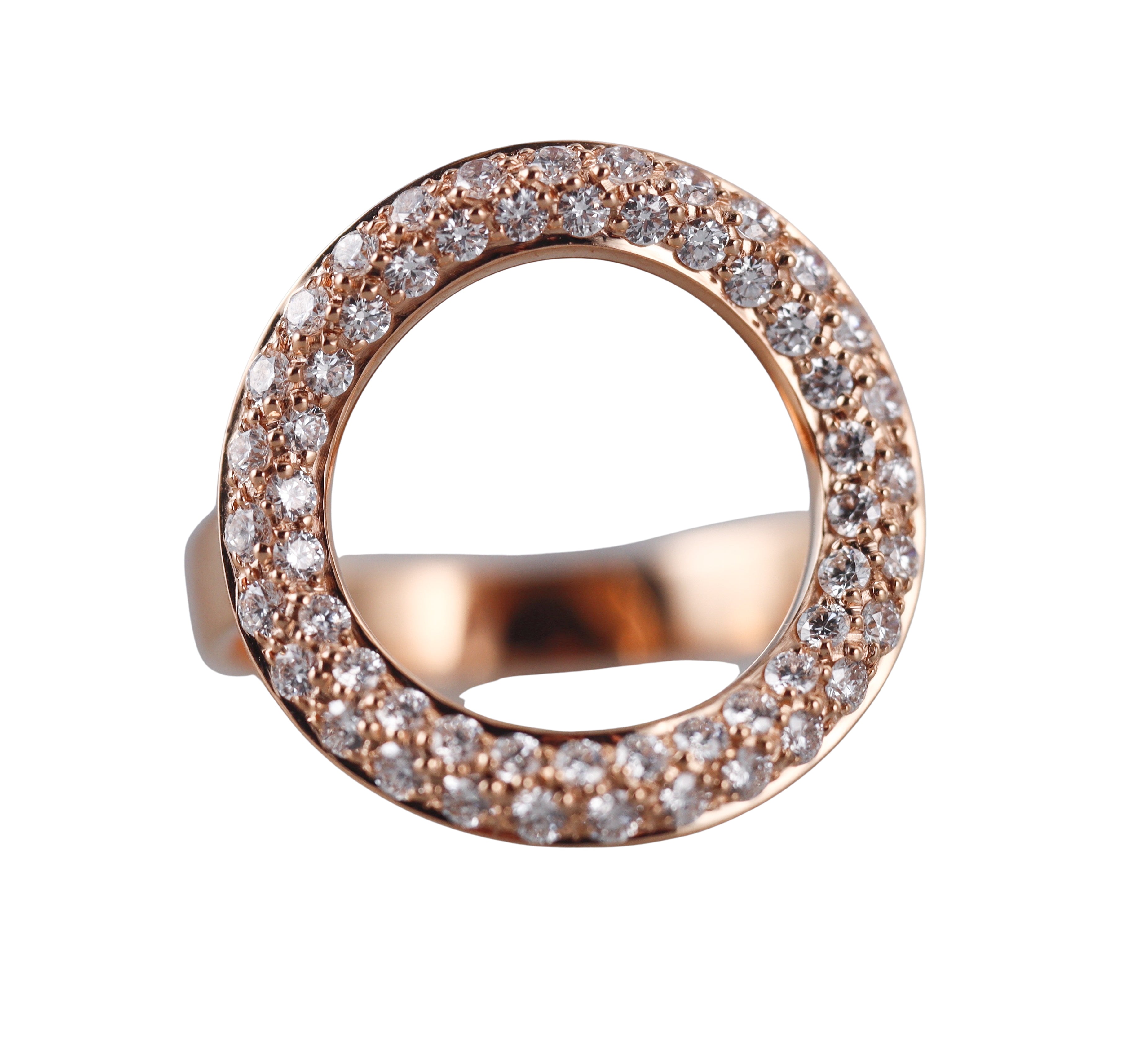 Christofle  Idole Gold and Diamond Deck Ring 6803753