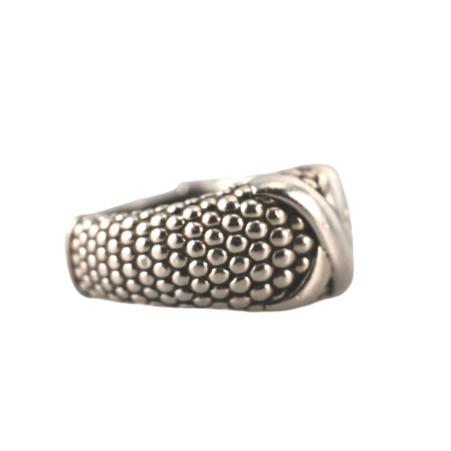 Lagos Caviar Sterling Silver X Band Ring