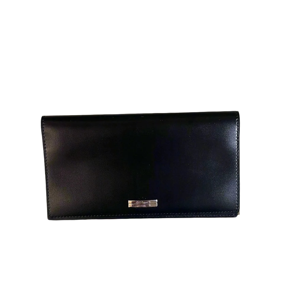 S.T. Dupont Black Leather Agenda Checkbook Cardholder