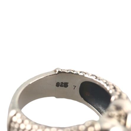 Lagos Caviar Sterling Silver X Band Ring