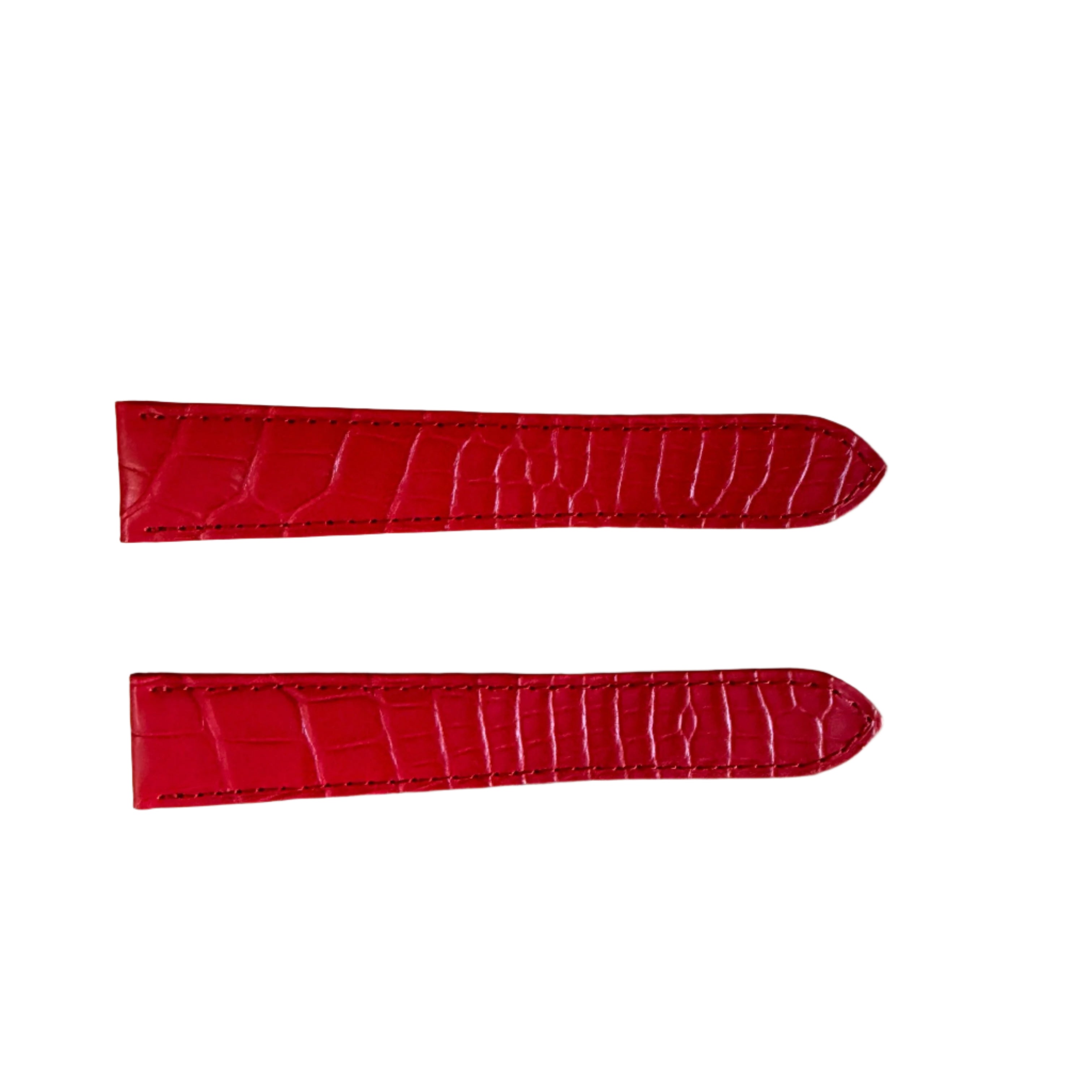 Authentic Cartier Red Alligator Watch Strap Band 20mm KD98JL66-S06