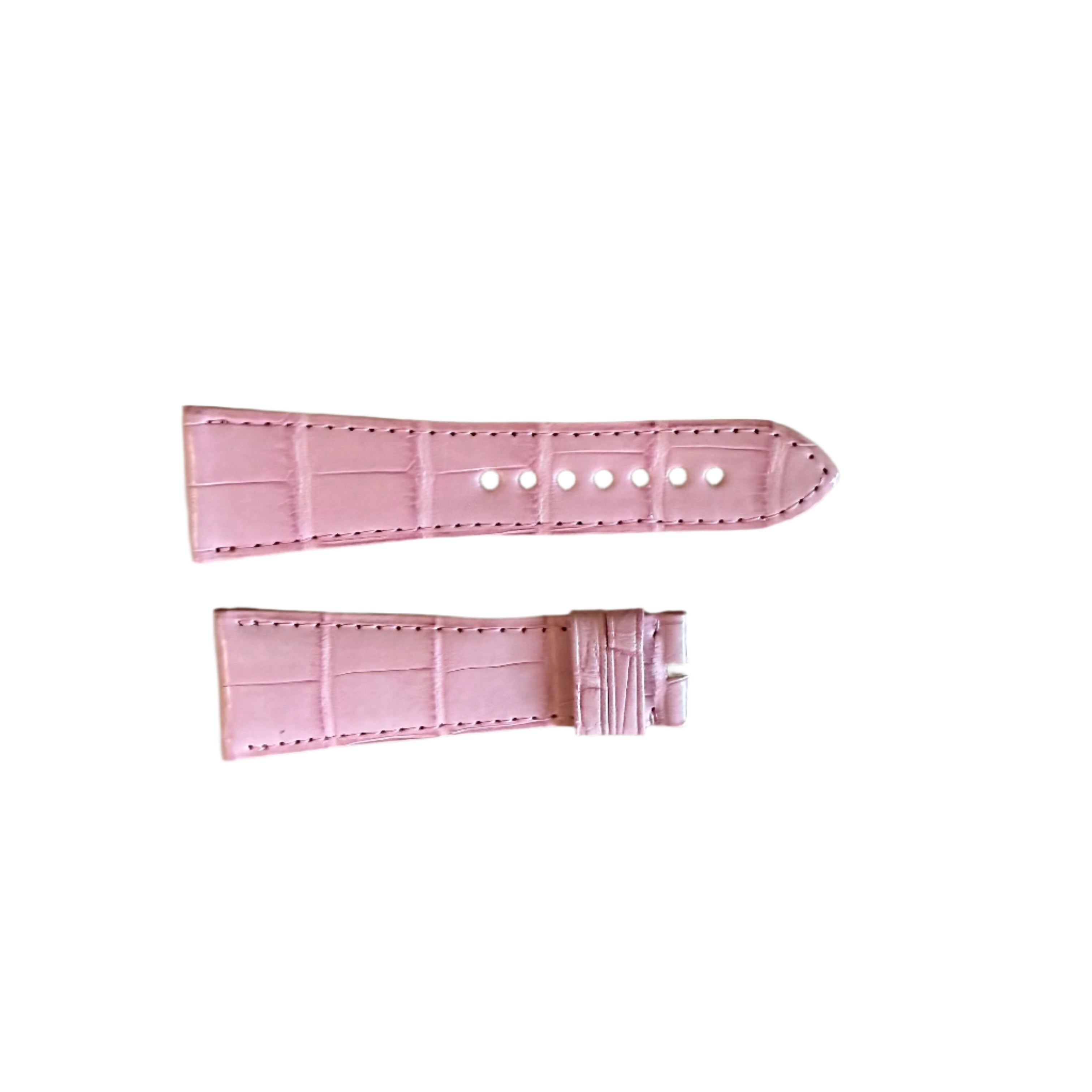 Authentic Cartier Pink Alligator Watch Strap Band 25mm