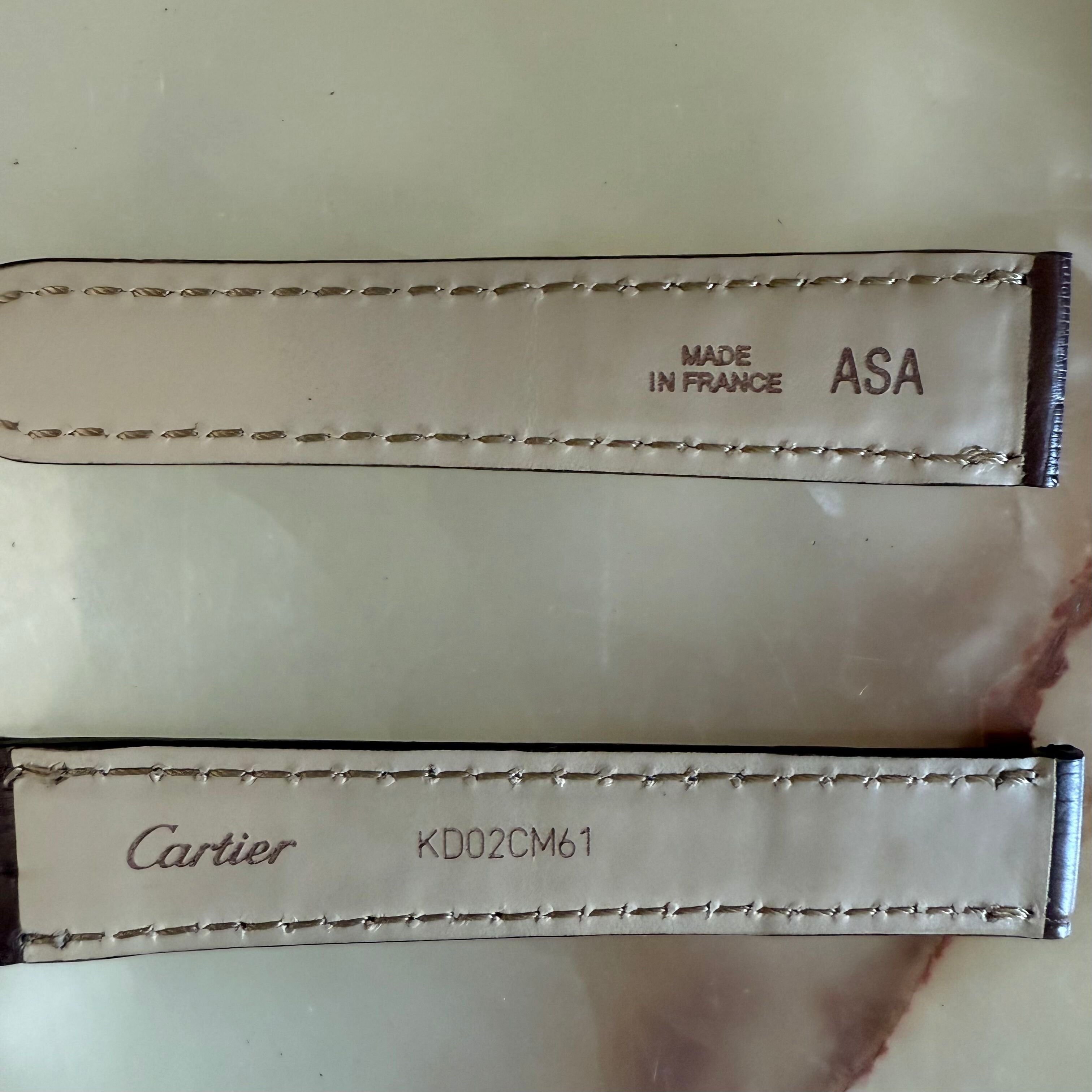Authentic Cartier Brown Alligator Watch Strap Band 16mm KD02CM61