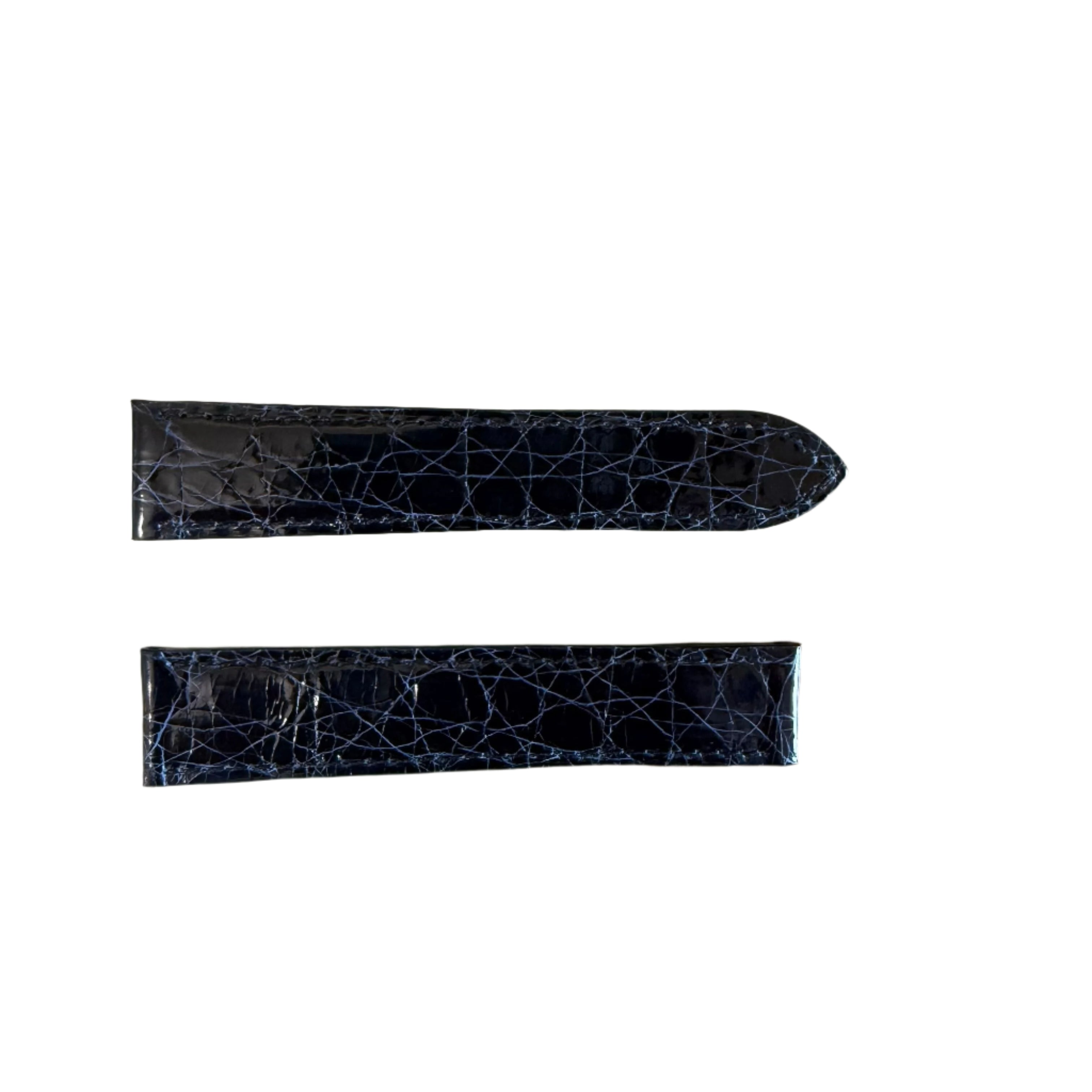 Authentic Cartier Blue Caiman Alligator Watch Strap Band 18mm KD25DF71-S22
